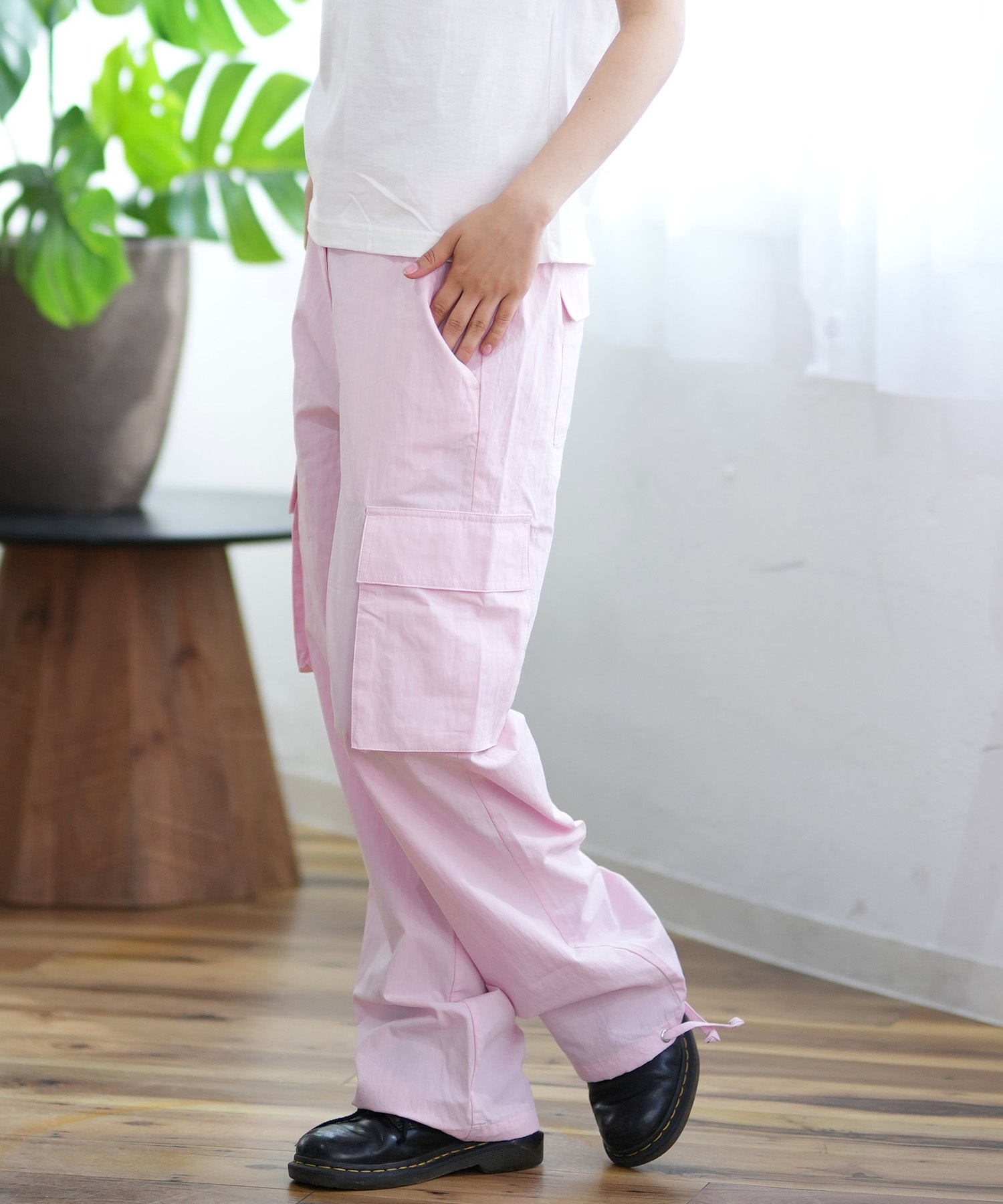 RIKKA FEMME リッカファム ロングパンツ レディース コットンカーゴパンツ RF24HS06(PNK-M)