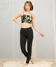 ROXY ロキシー レギンス レディース ラッシュガード フィットネス ロゴ ワンポイント 水着 水陸両用 UVカット RLY245044(BLK-S)