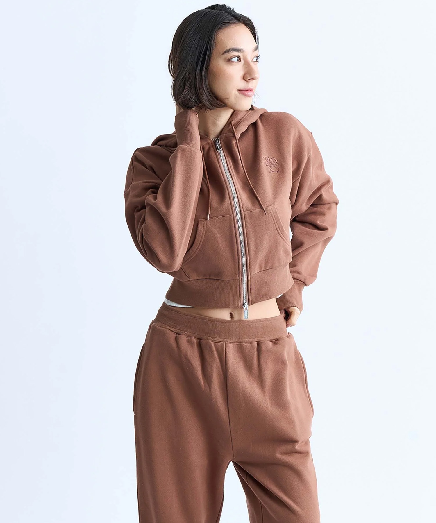 ROXY ロキシー パーカー ジップアップ レディース ショート丈