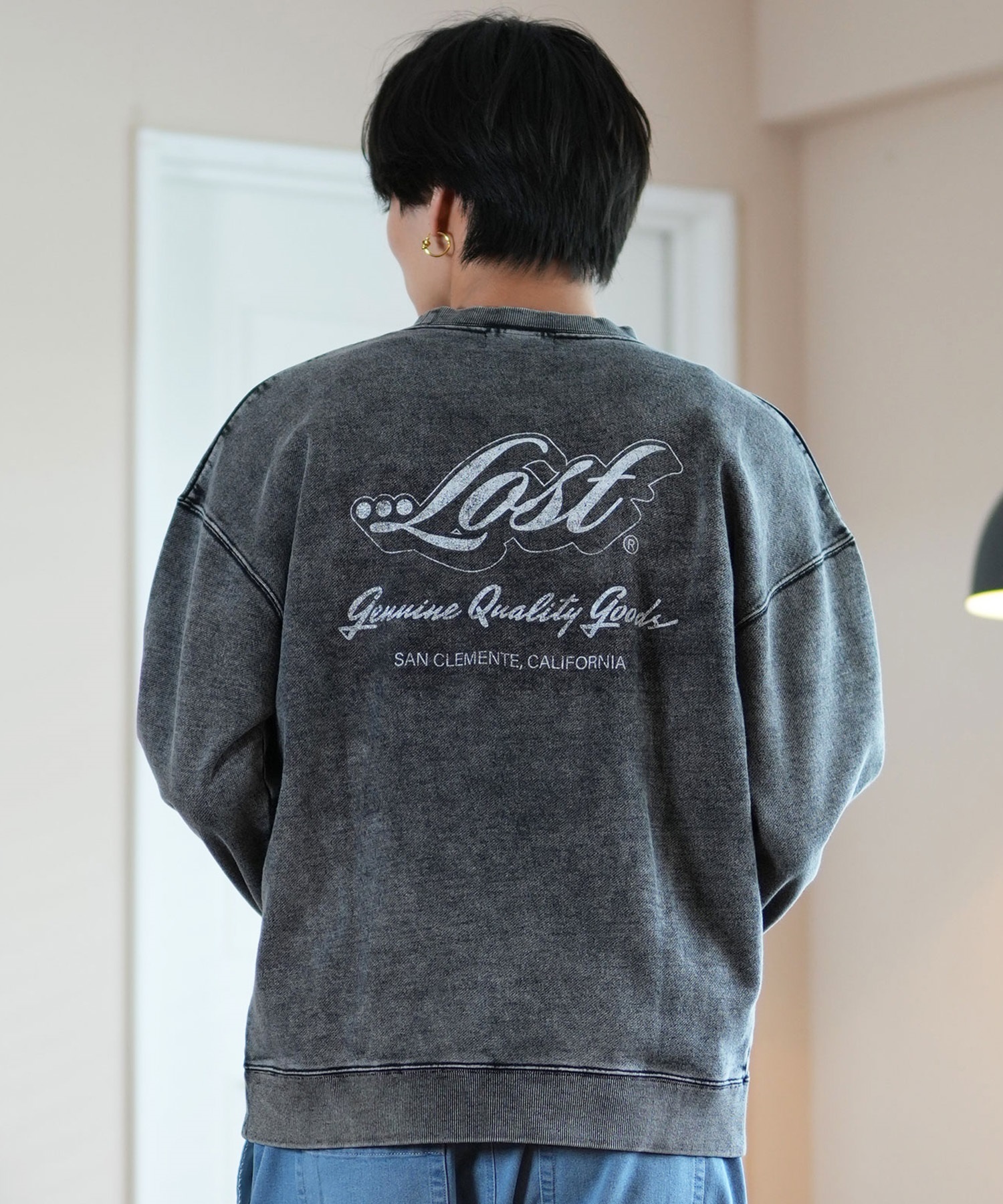 LOST ロスト トレーナー クルーネック メンズ スウェット バック LOST ロスト トレーナー クルーネック メンズ スウェット バック