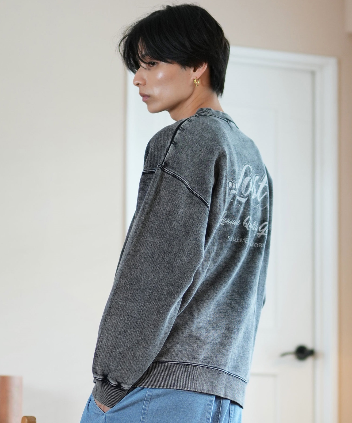 LOST ロスト トレーナー クルーネック メンズ スウェット バック