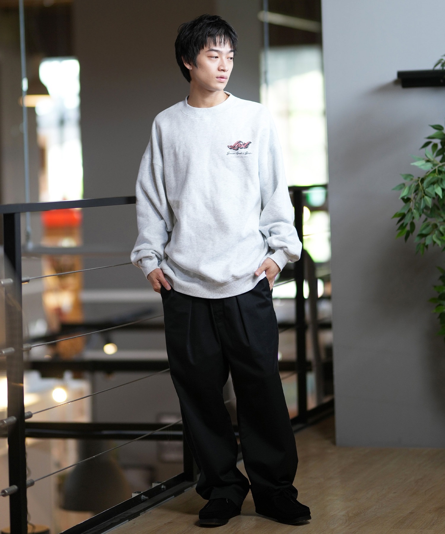 LOST ロスト トレーナー クルーネック メンズ スウェット バック