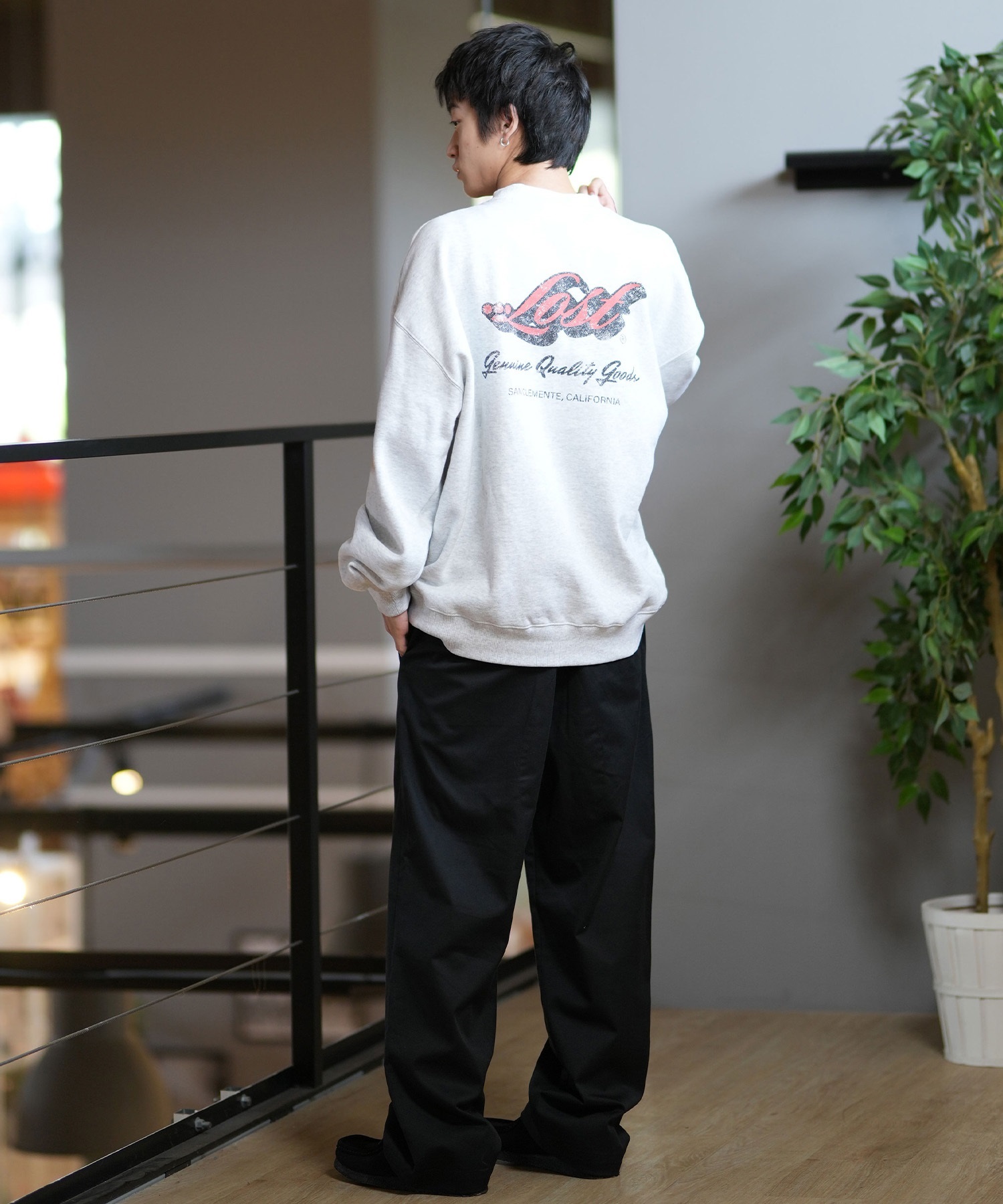 LOST ロスト トレーナー クルーネック メンズ スウェット バック