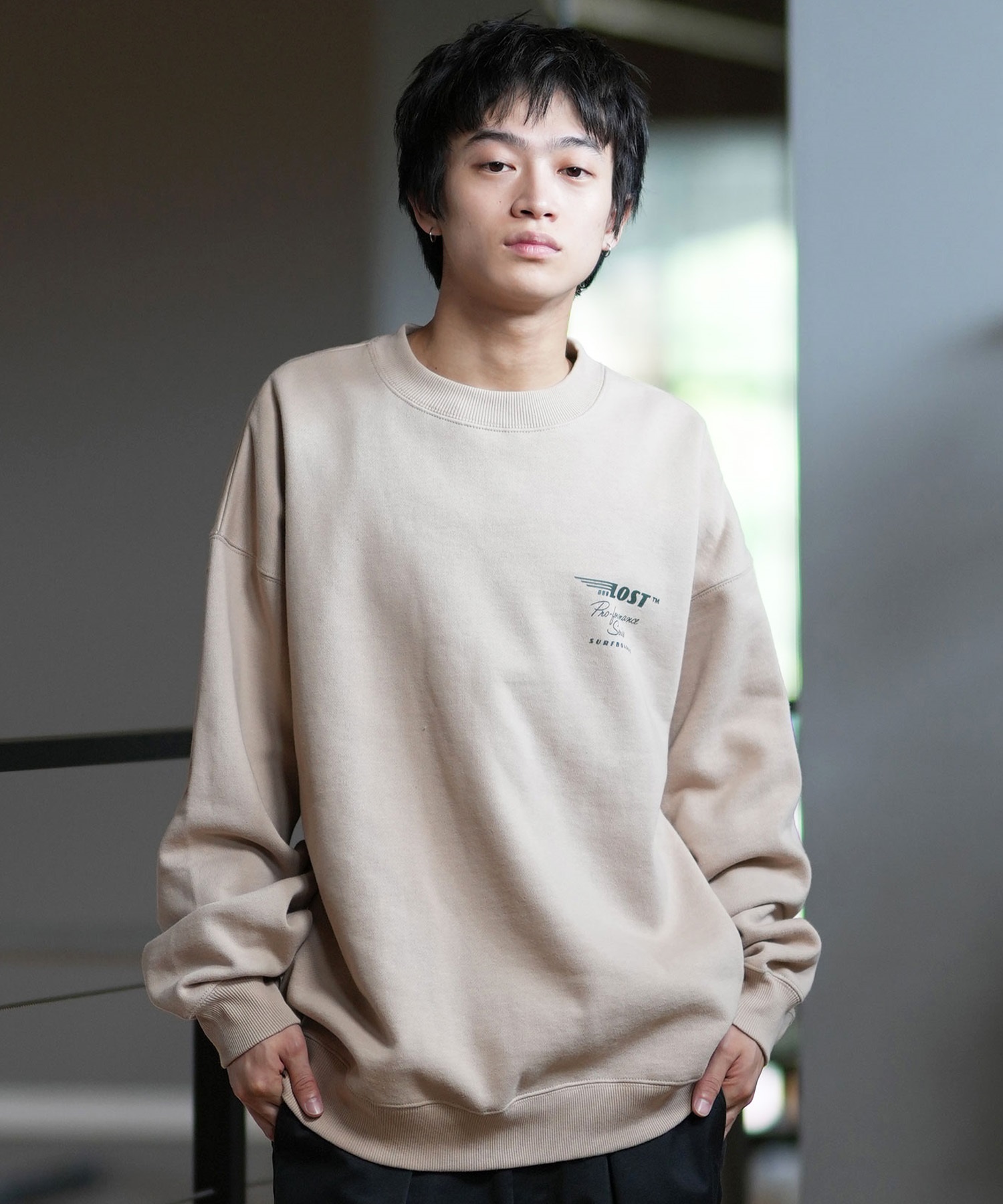 ★タグ付き 未使用 liten トレーナー リテン スウェット LOST ロスト トレーナー クルーネック メンズ スウェット バック