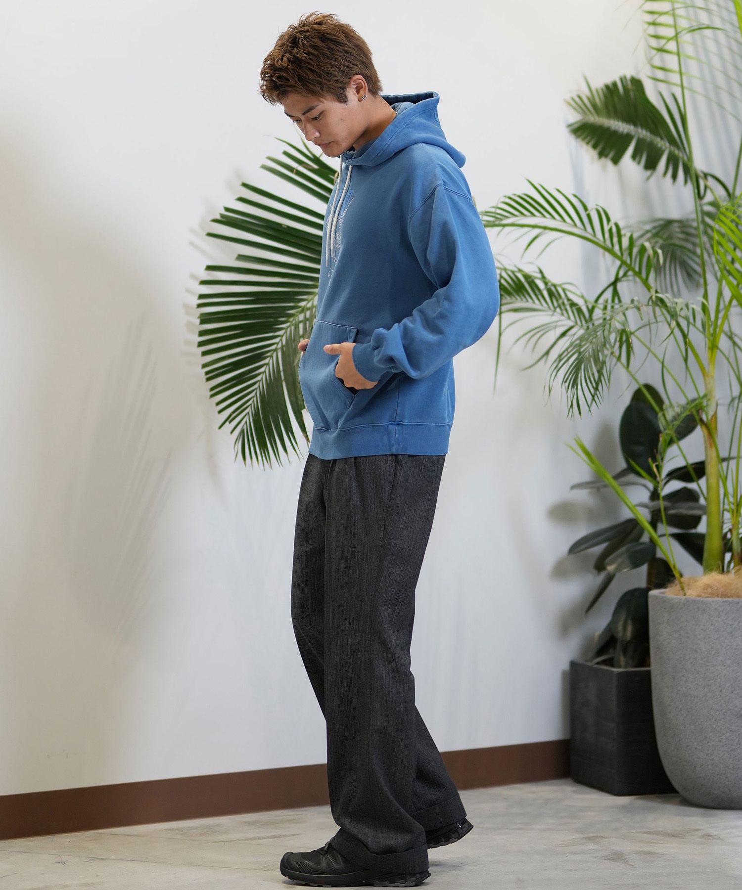 LOST ロスト パーカー プルオーバー メンズ バックプリント 裏起毛