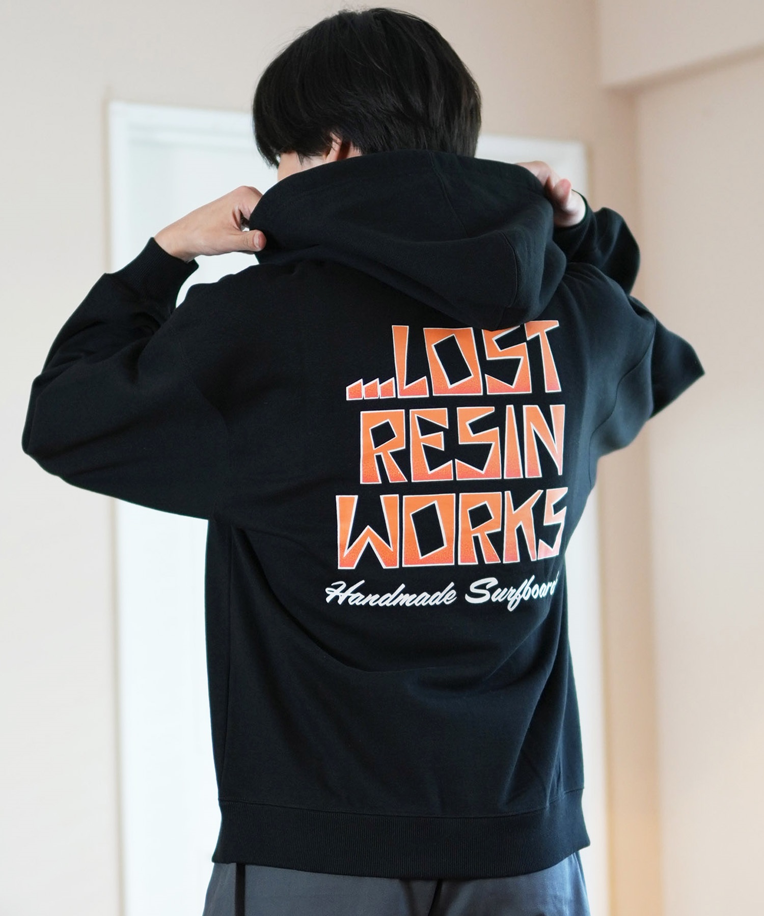 LOST ロスト パーカー プルオーバー メンズ バックプリント 裏起毛