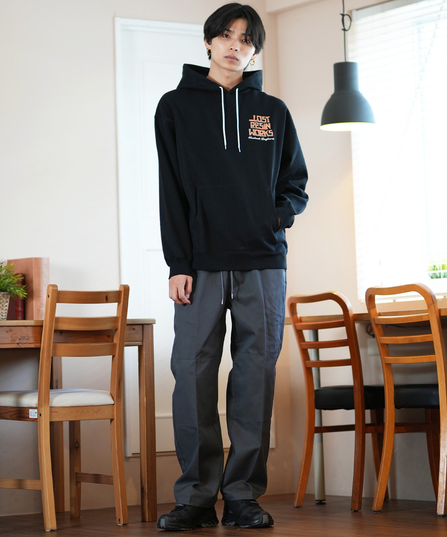 LOST ロスト パーカー プルオーバー メンズ バックプリント 裏起毛