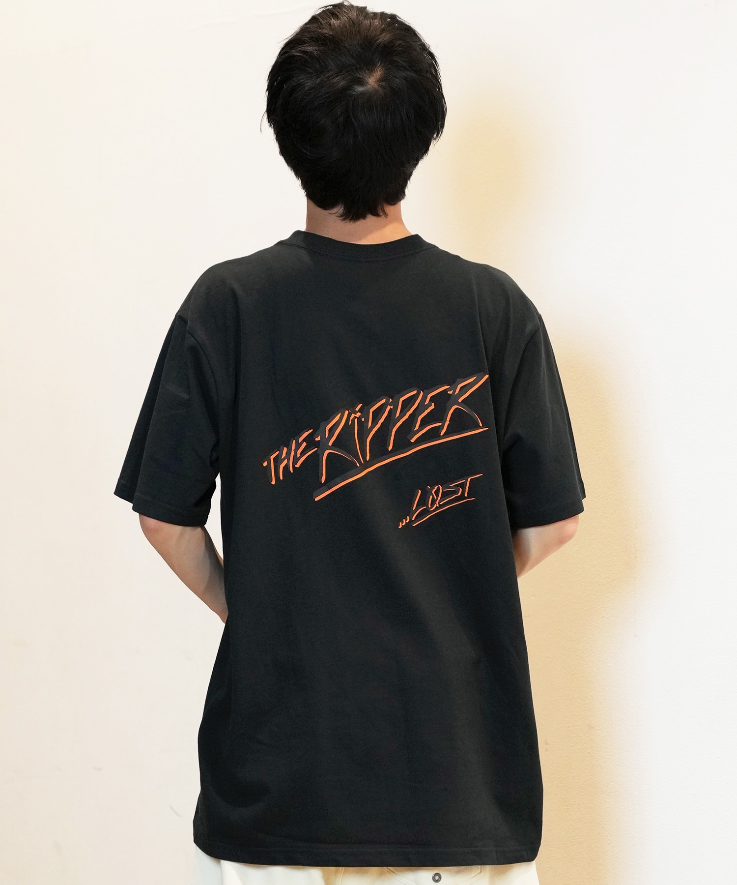 LOST ロスト 半袖 Tシャツ メンズ フロントプリント バック