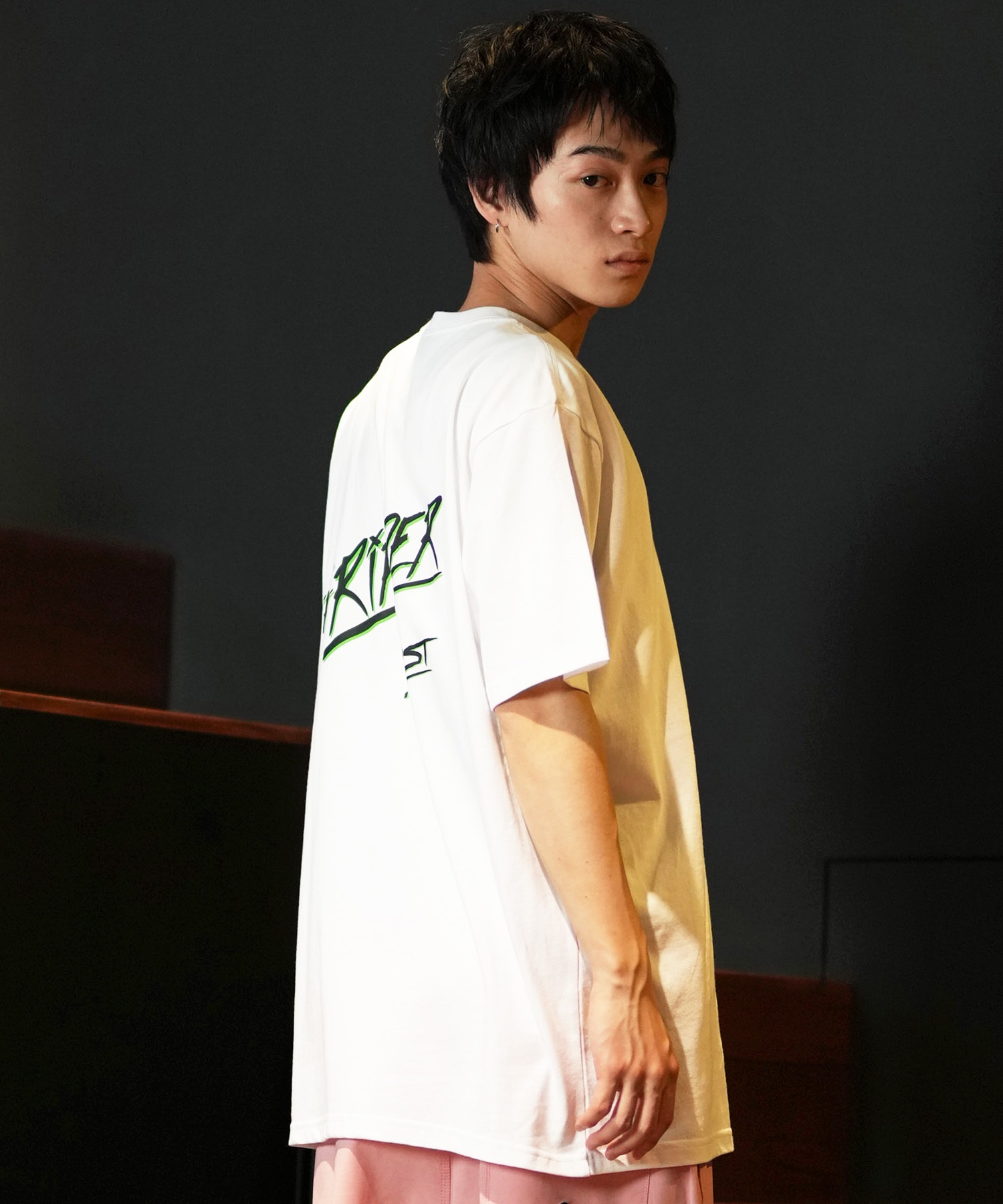LOST ロスト 半袖 Tシャツ メンズ フロントプリント バック