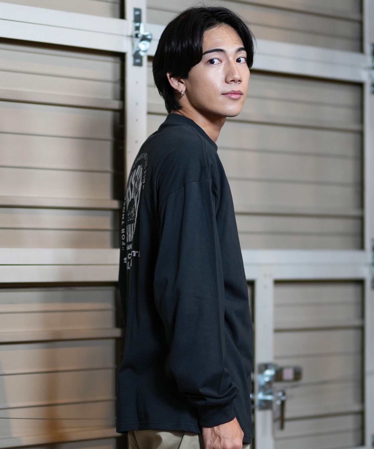 LOST ロスト 長袖 Tシャツ メンズ ロンT バックプリント DRAINED