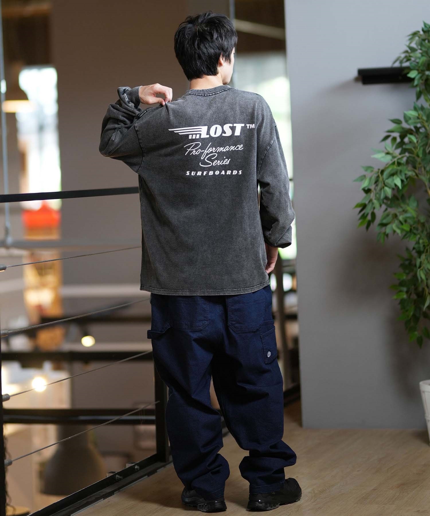 lost ロスト 長袖 Tシャツ メンズ ロンT バックプリント オーバー