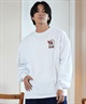 lost ロスト 長袖 Tシャツ メンズ ロンT ヘビーウェイト バックプリント ムラサキスポーツ限定 L24F2201(PIGBK-M)