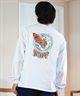 lost ロスト 長袖 Tシャツ メンズ ロンT ヘビーウェイト バックプリント ムラサキスポーツ限定 L24F2201(PIGBK-M)