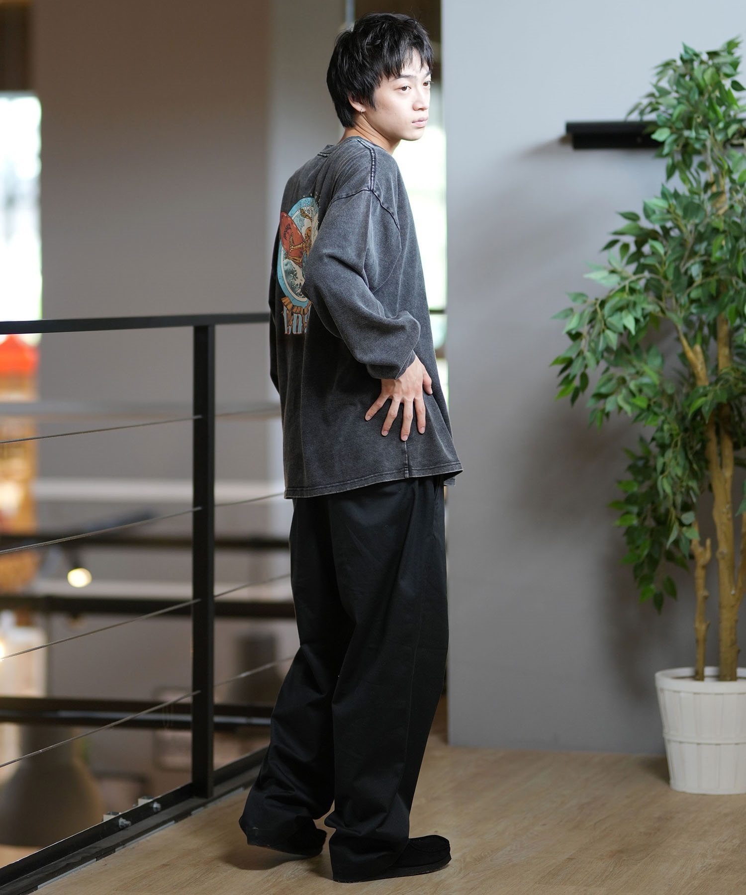 lost ロスト 長袖 Tシャツ メンズ ロンT ヘビーウェイト バック