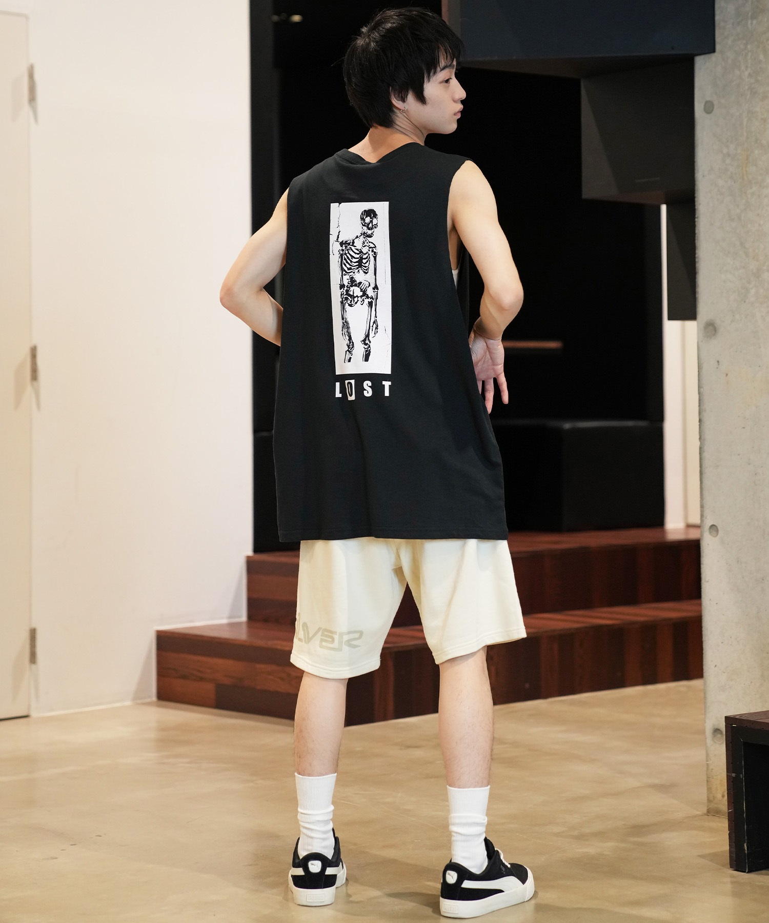 LOST ロスト タンクトップ メンズ フロントプリント バックプリント