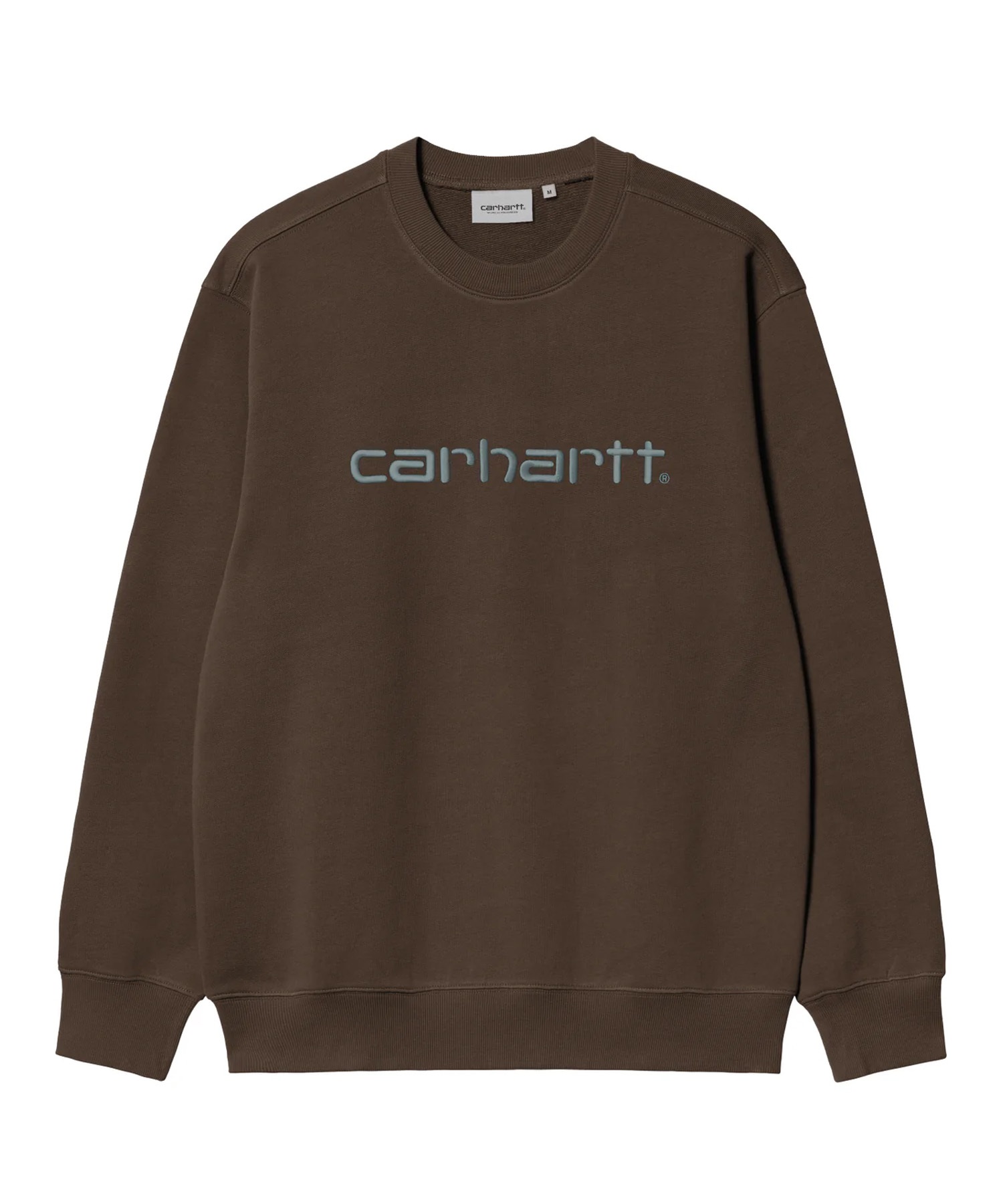 Carhartt WIP カーハートダブリューアイピー トレーナー スウェット メンズ クルーネック ロゴ 刺繍 裏起毛 CARHARTT SWEAT I030546(BLACK-S)