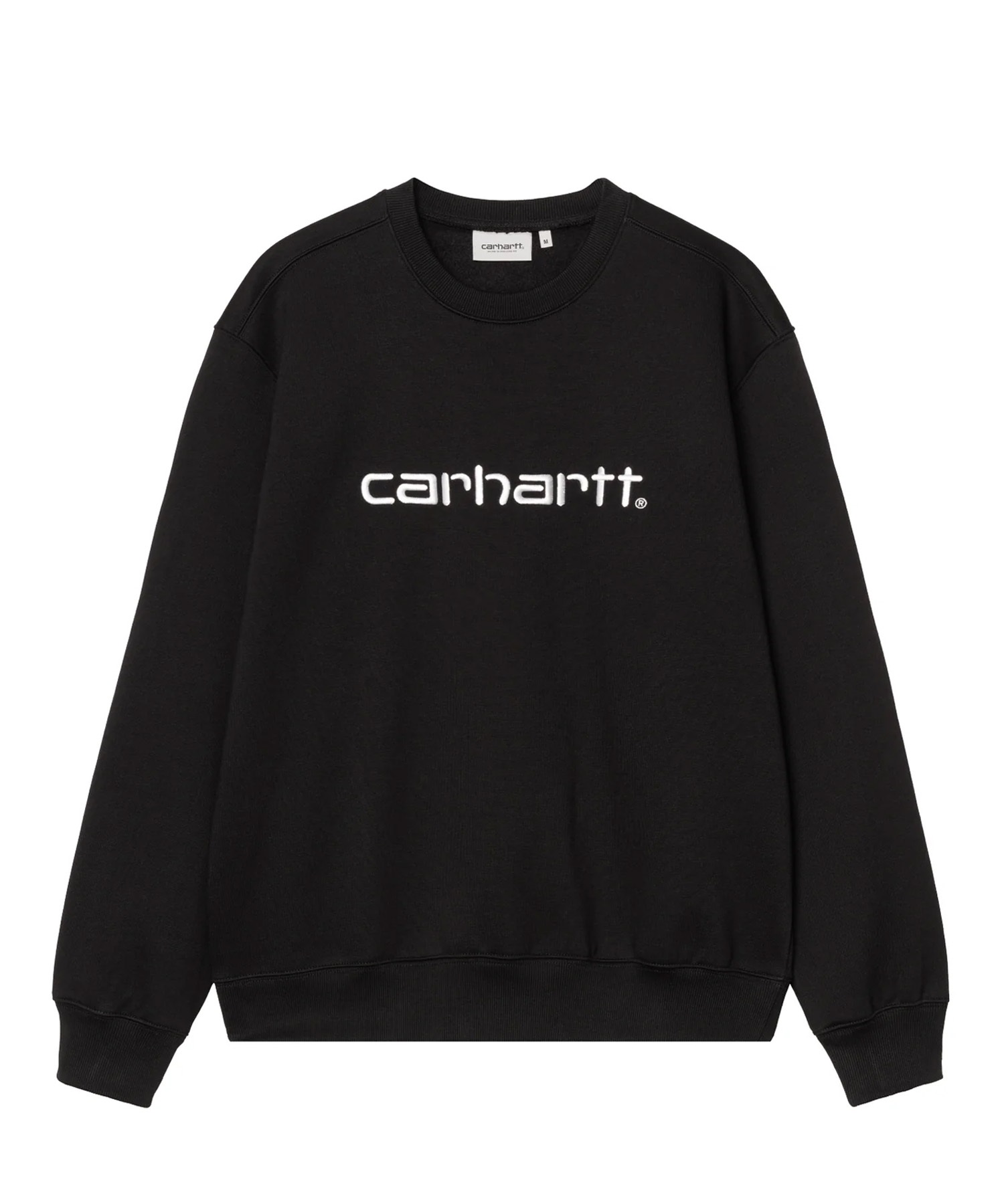 Carhartt WIP カーハートダブリューアイピー トレーナー スウェット メンズ クルーネック ロゴ 刺繍 裏起毛 CARHARTT SWEAT I030546(BLACK-S)
