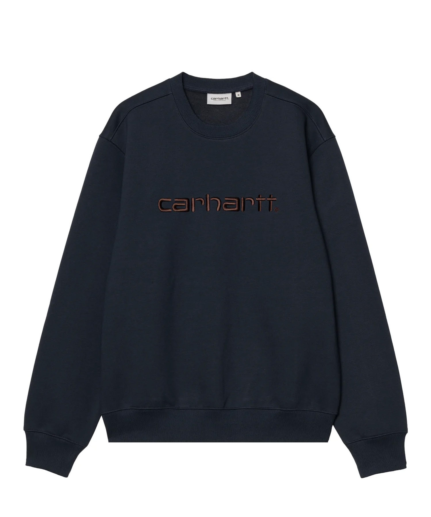 Carhartt WIP カーハートダブリューアイピー トレーナー スウェット メンズ クルーネック ロゴ 刺繍 裏起毛 CARHARTT SWEAT I030546(BLACK-S)