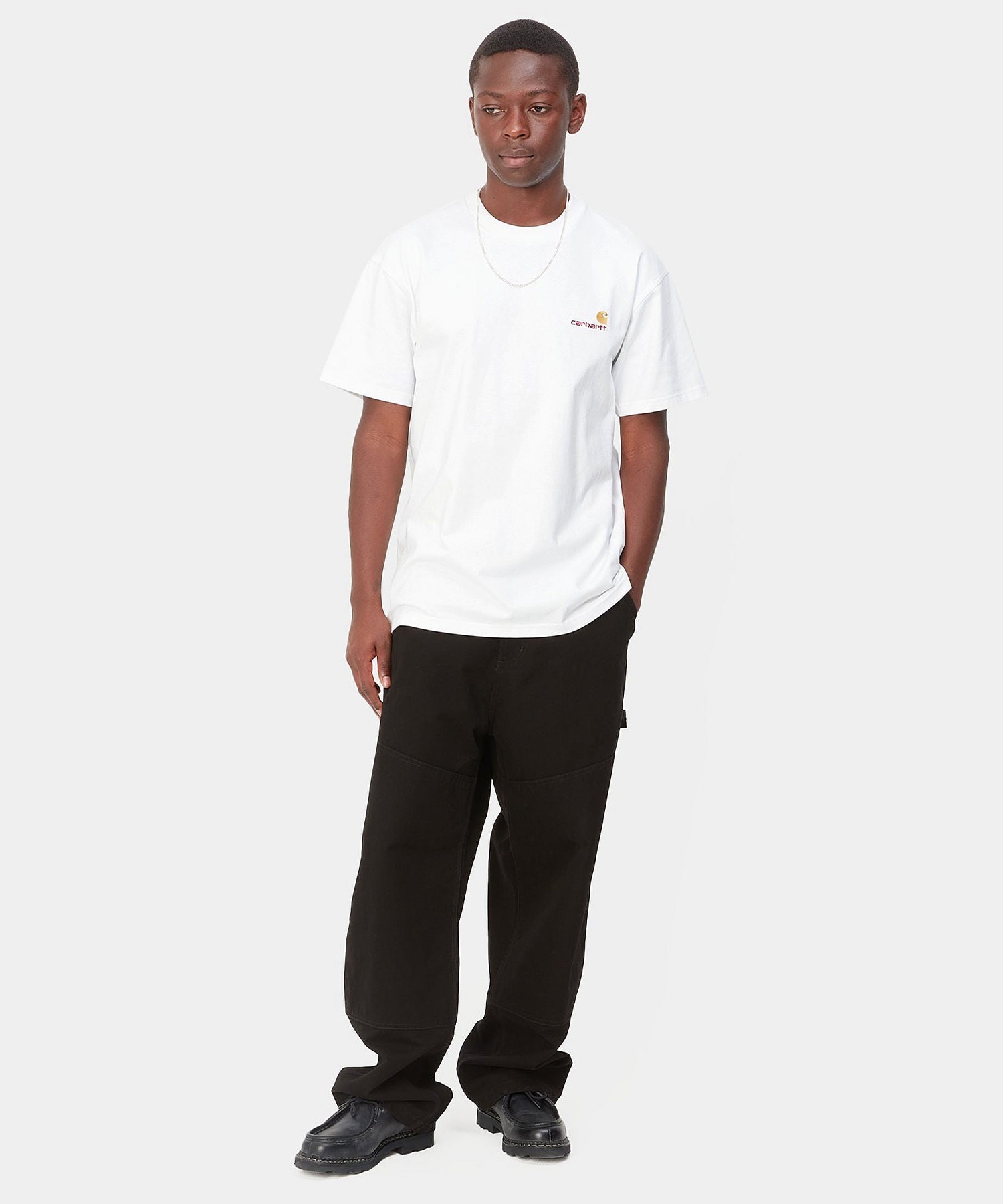 Carhartt WIP カーハートダブリューアイピー 半袖 Tシャツ メンズ ショートスリーブアメリカンスクリプトTシャツ S/S AMERICAN SCRIPT T-SHIRT I029956(WHITE-S)