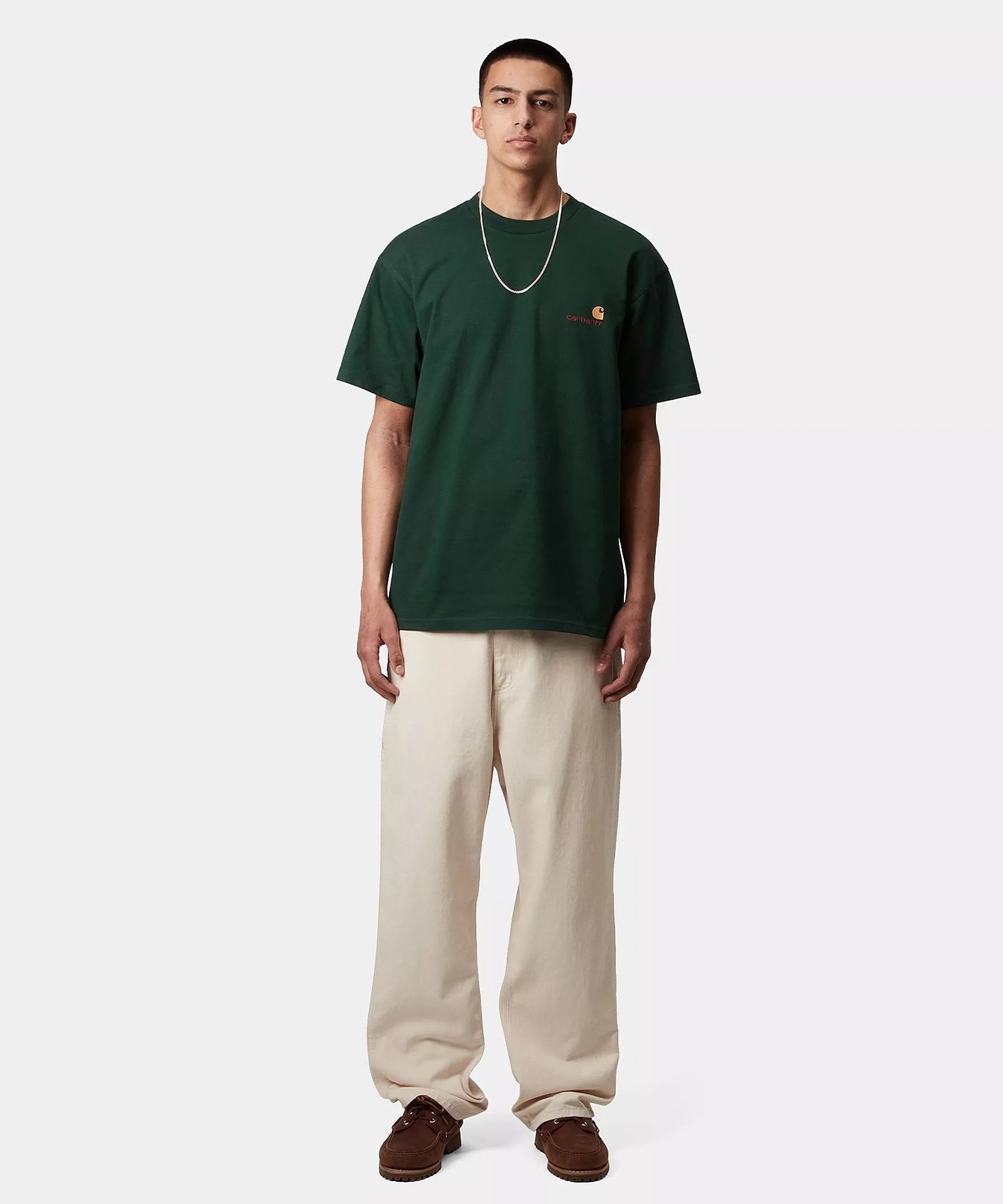Carhartt WIP カーハートダブリューアイピー 半袖 Tシャツ メンズ ショートスリーブアメリカンスクリプトTシャツ S/S AMERICAN SCRIPT T-SHIRT I029956(WHITE-S)