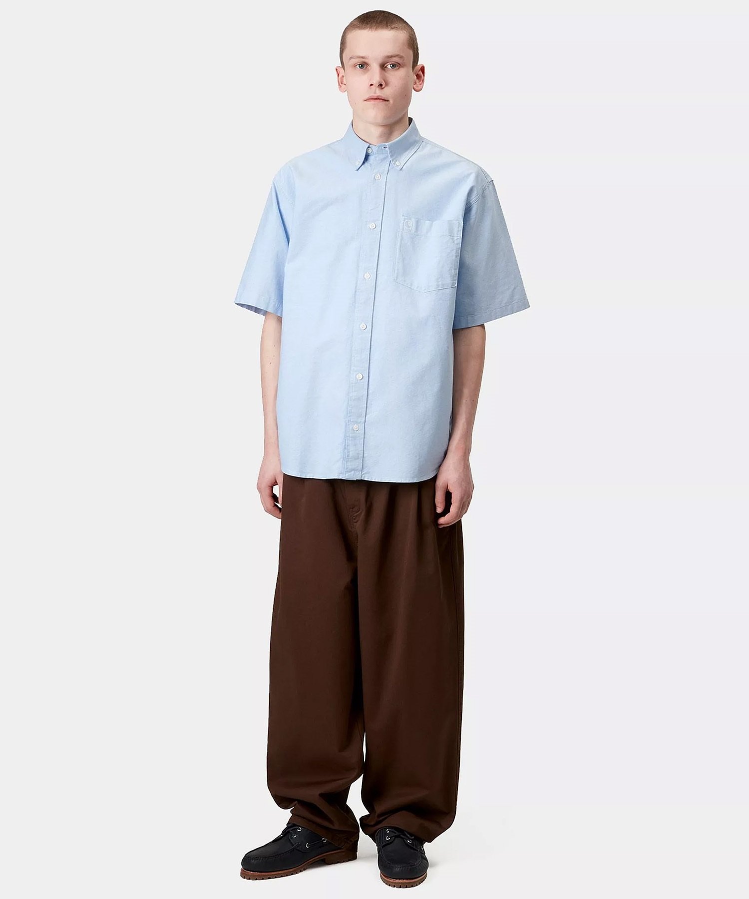 ★ドイツ発*carhartt WIP*Braxton オクスフォード半袖シャツ/A★ Carhartt WIP S/Sシャツ 