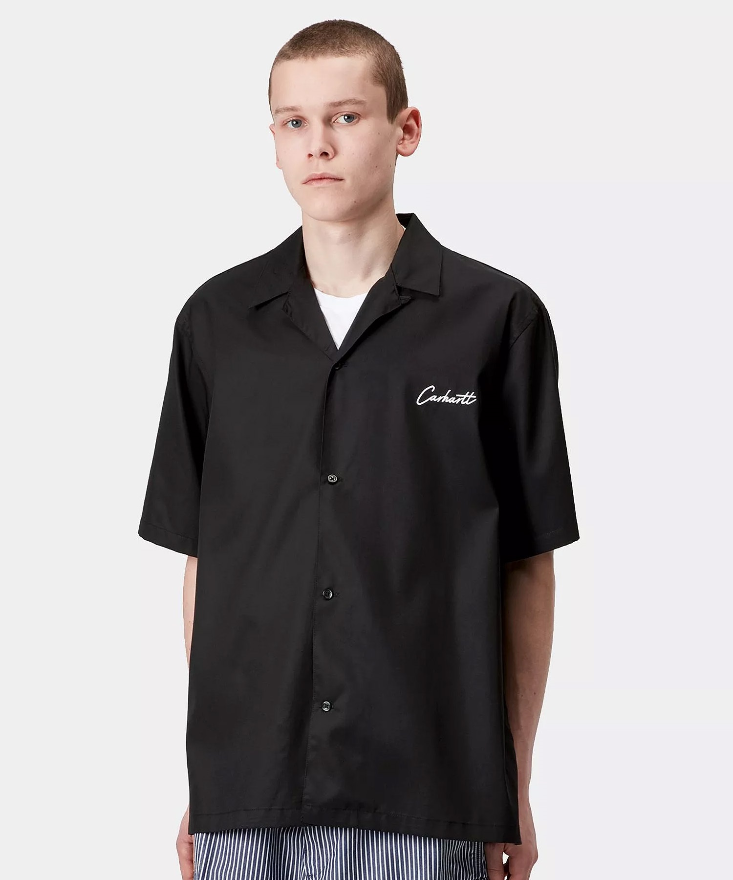 カーハート ボーリングシャツ ブラックピンク レーヨン carhartt WIP カーハート ボーリングシャツ ブラックピンク レーヨン carhartt