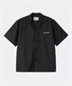 Carhartt WIP カーハート ダブリューアイピー 半袖 シャツ メンズ ワンポイント ロゴ シンプル S/S DELRAY SHIRT I031465(BLACK-M)