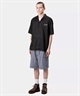 Carhartt WIP カーハート ダブリューアイピー 半袖 シャツ メンズ ワンポイント ロゴ シンプル S/S DELRAY SHIRT I031465(BLACK-M)