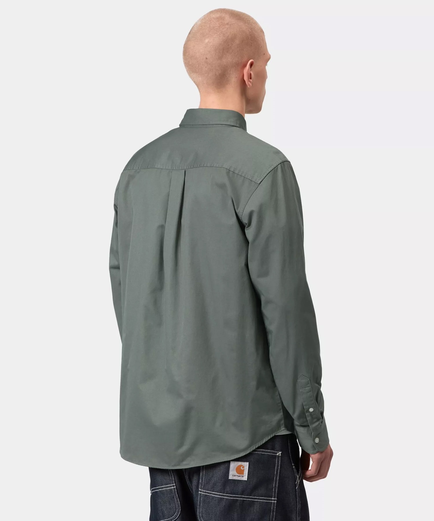 Carhartt WIP カーハートダブリューアイピー 長袖 シャツ メンズ ロングスリーブ マディソンシャツ I023339(WT/BK-S)
