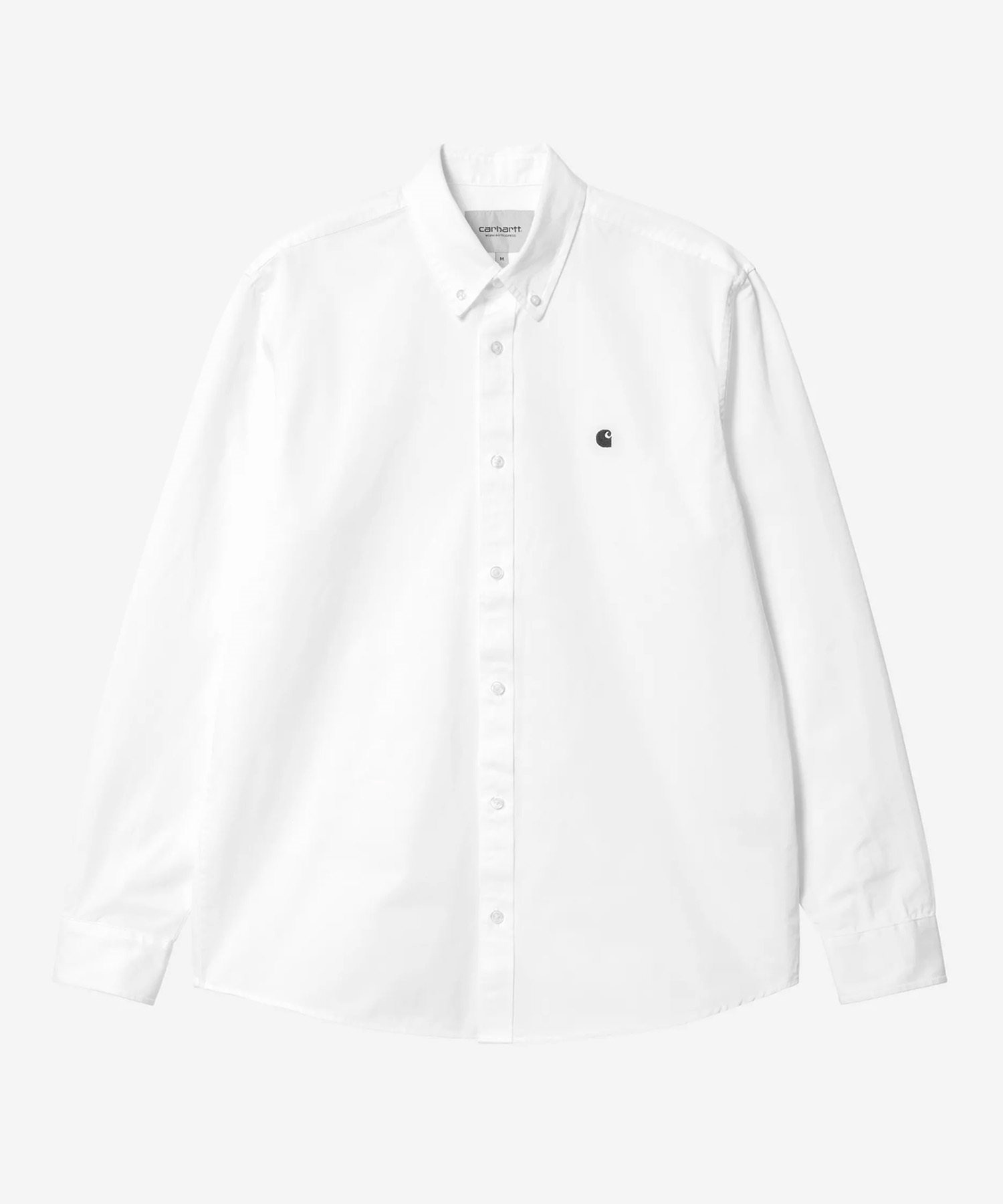 Carhartt WIP カーハートダブリューアイピー 長袖 シャツ メンズ ロングスリーブ マディソンシャツ I023339(WT/BK-S)