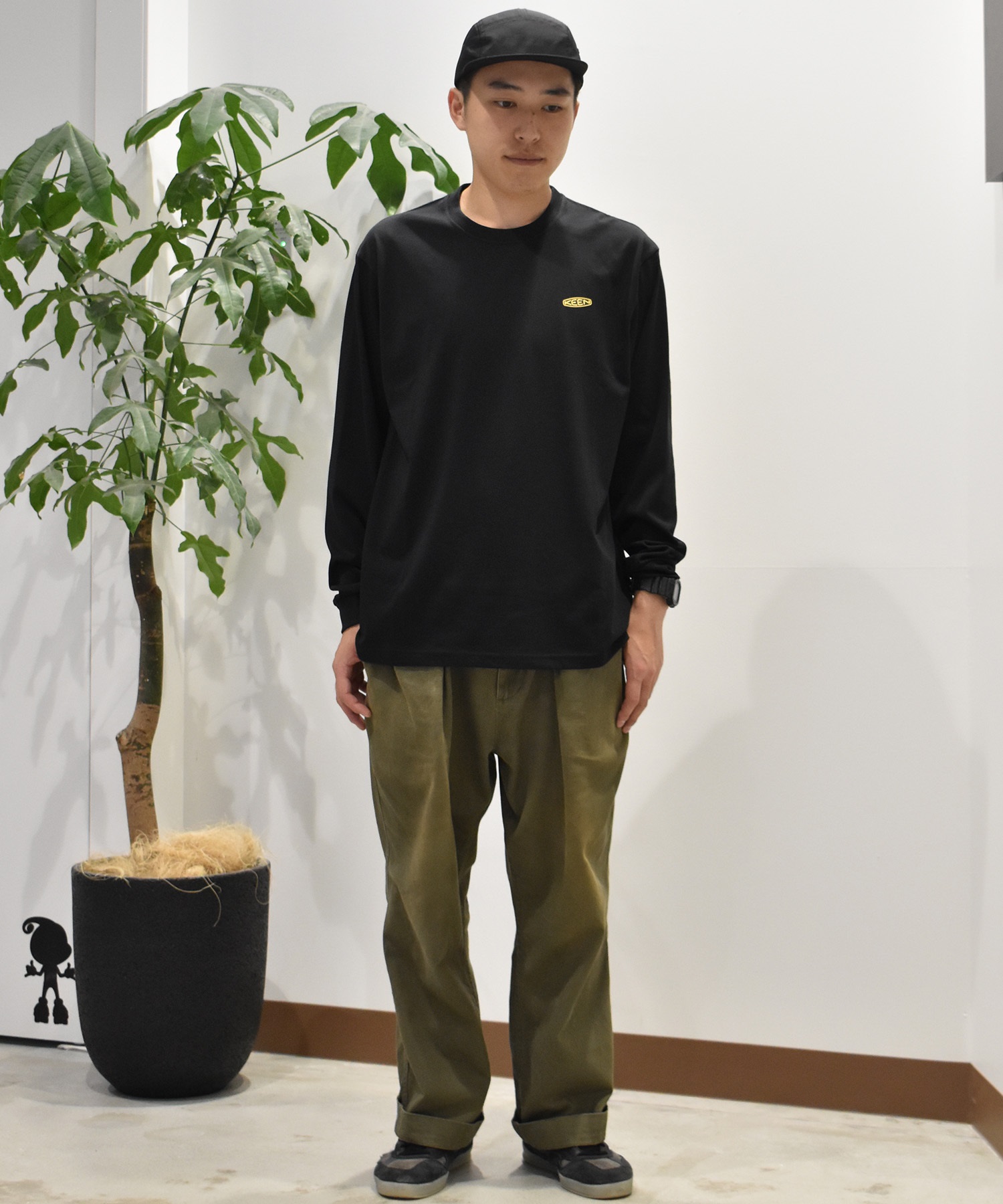 KEEN キーン 長袖 Tシャツ メンズ ロンT バックプリント 吸汗速乾