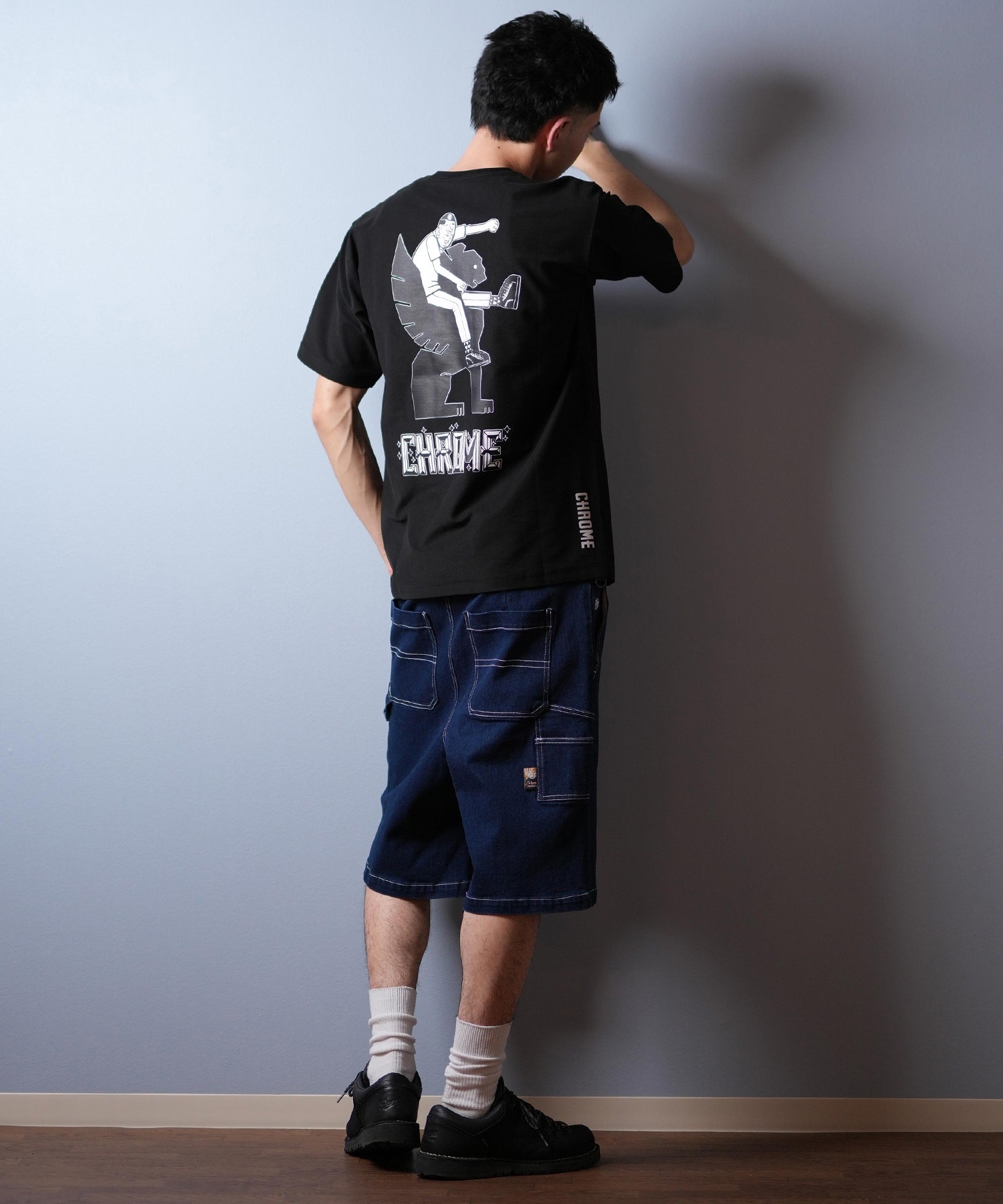 CHROME クローム 半袖 Tシャツ メンズ バックプリント オーバーサイズ