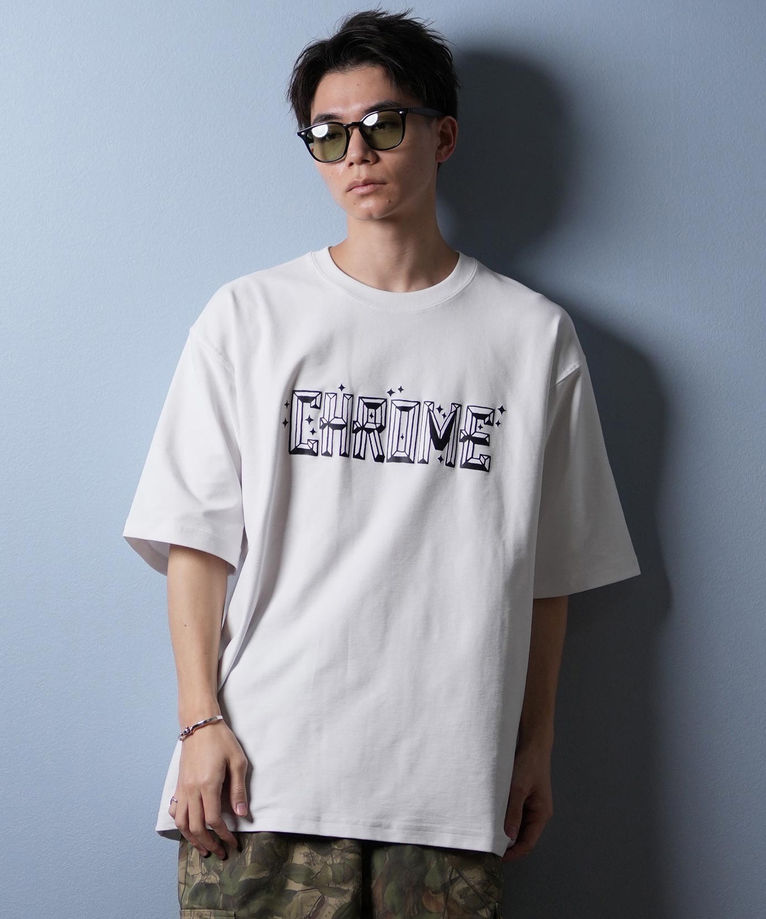 CHROME クローム 半袖 Tシャツ メンズ バックプリント オーバー