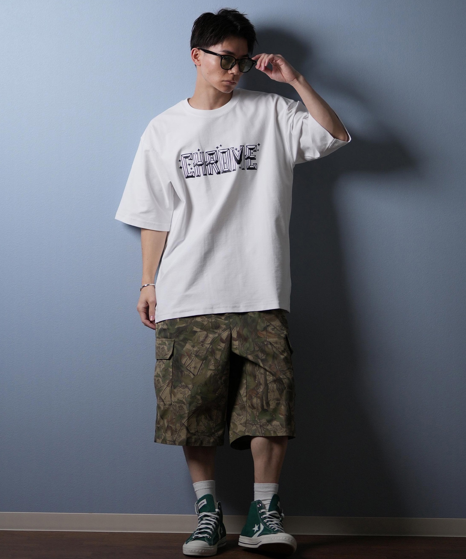 CHROME クローム 半袖 Tシャツ メンズ バックプリント オーバーサイズ