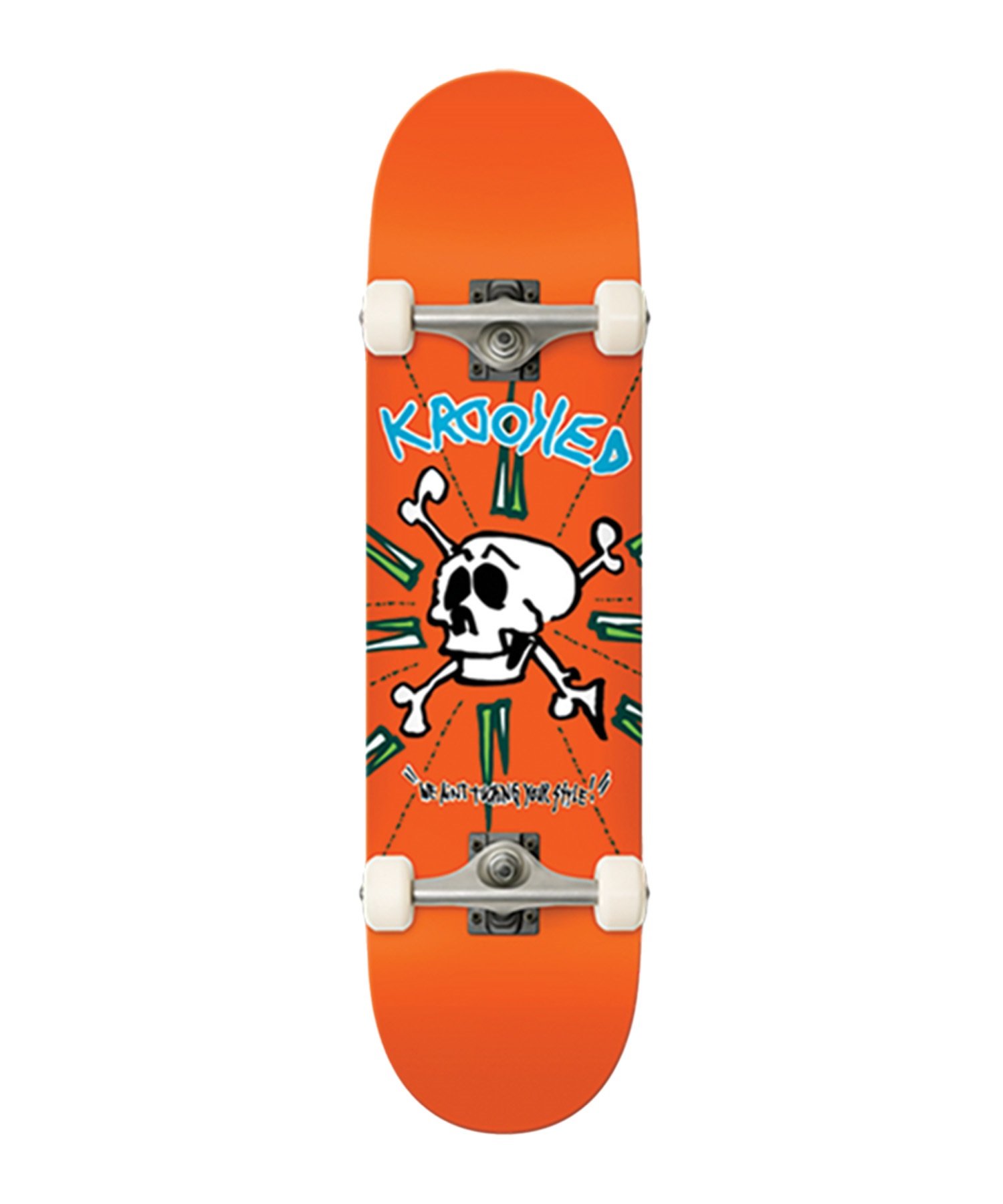 KROOKED クルキッド スケートボード コンプリート 8.0inch STYLE ORANGE ムラサキスポーツ(ONE-8inch)