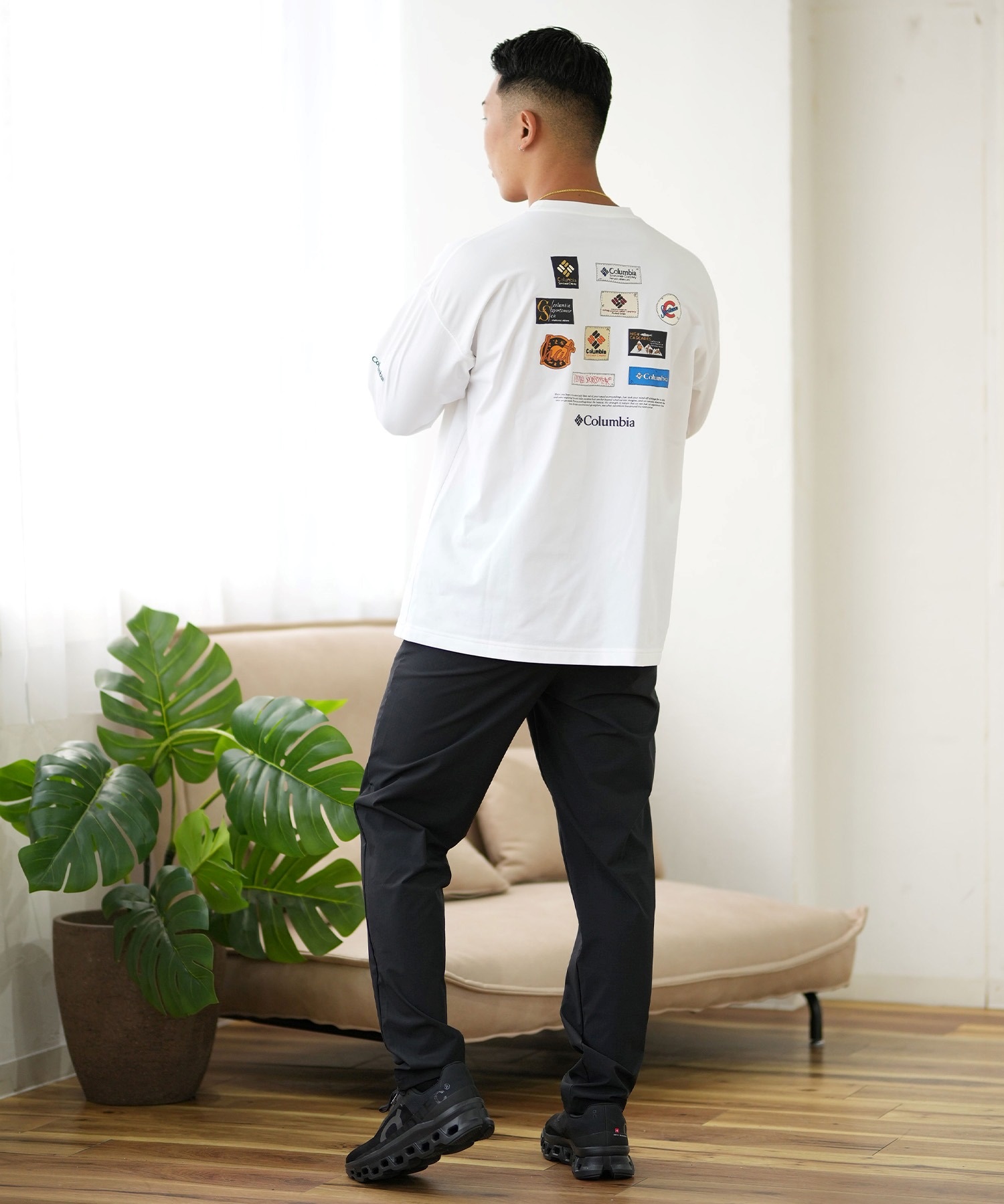 Columbia コロンビア 長袖 Tシャツ メンズ ロンT バックプリント