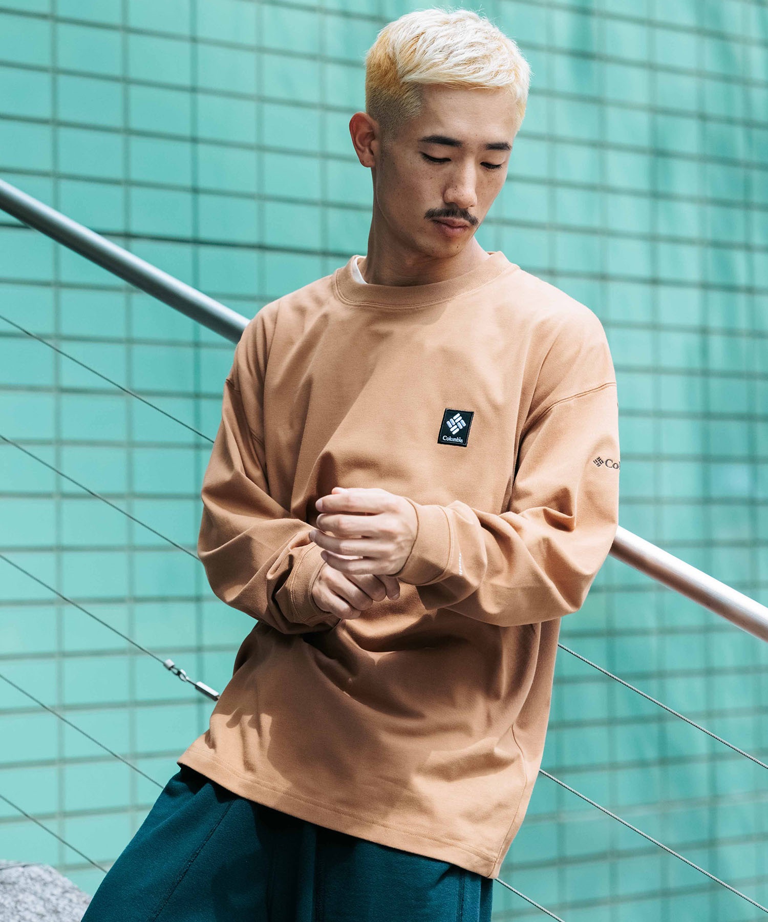 Columbia コロンビア 長袖 Tシャツ メンズ ロンT バックプリント