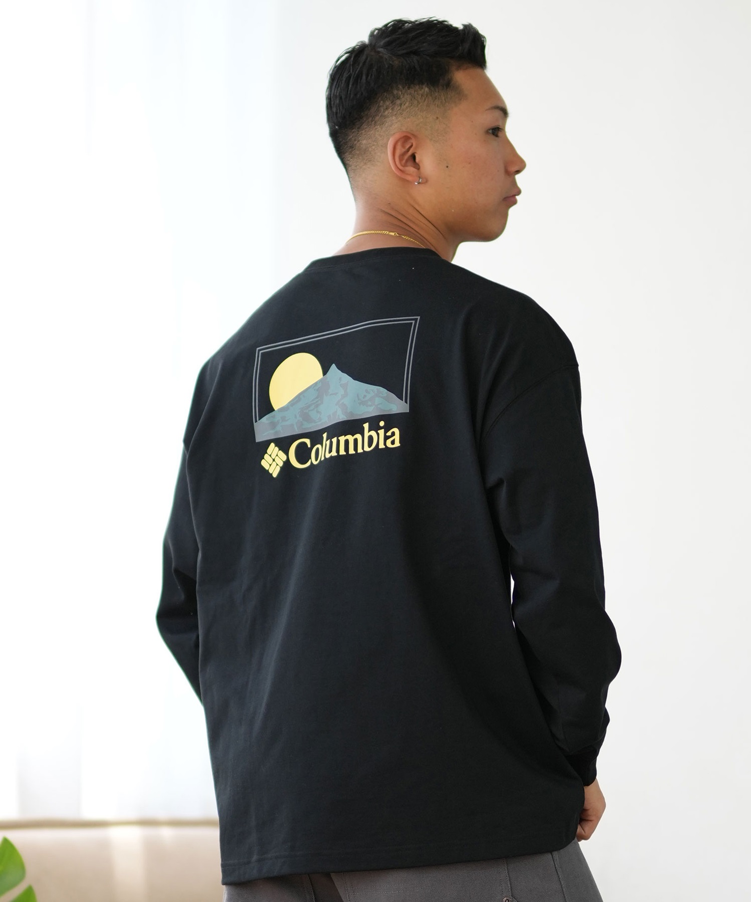 Columbia コロンビア 長袖 Tシャツ メンズ ロンT バックプリント