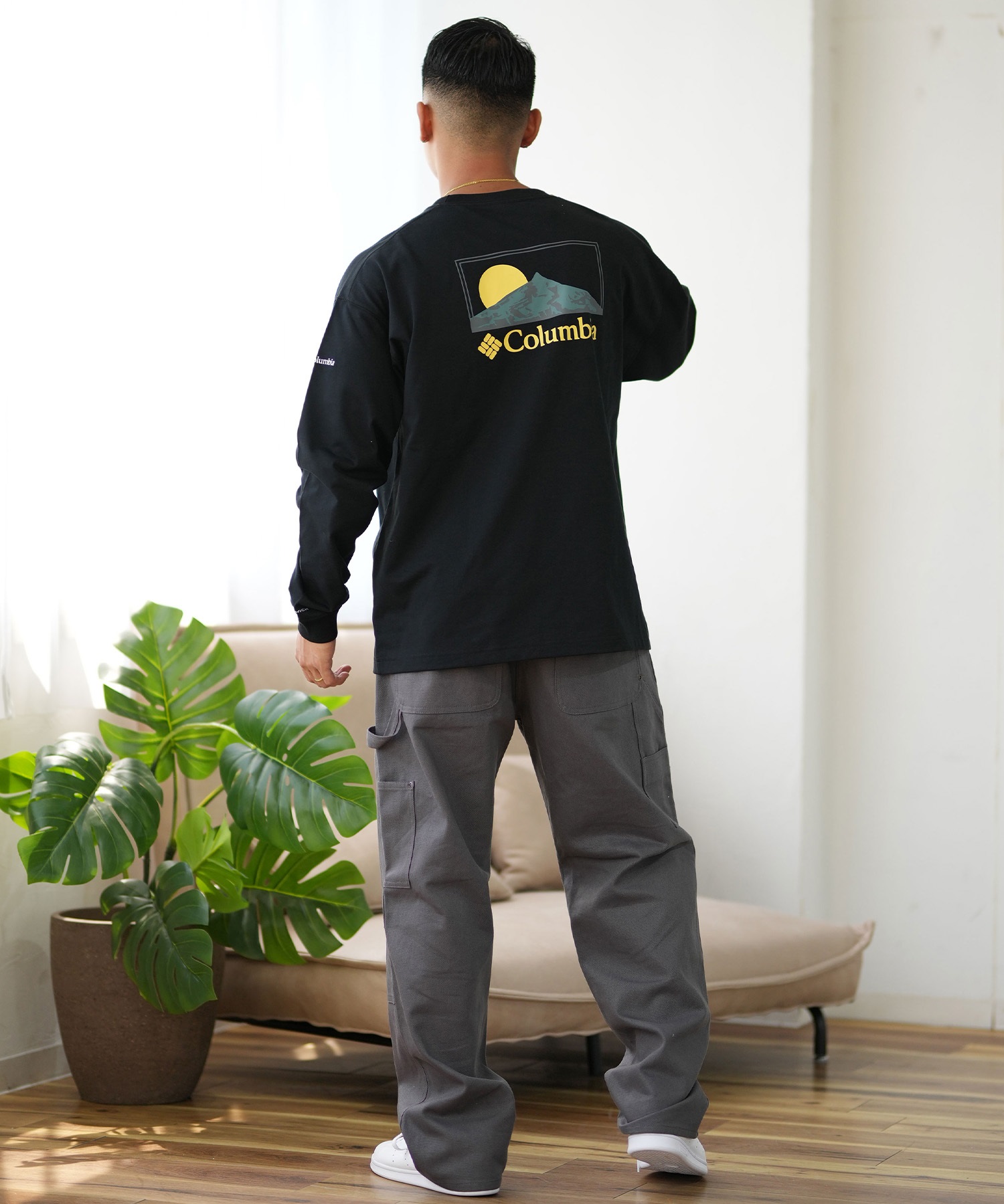 Columbia コロンビア 長袖 Tシャツ メンズ ロンT バックプリント