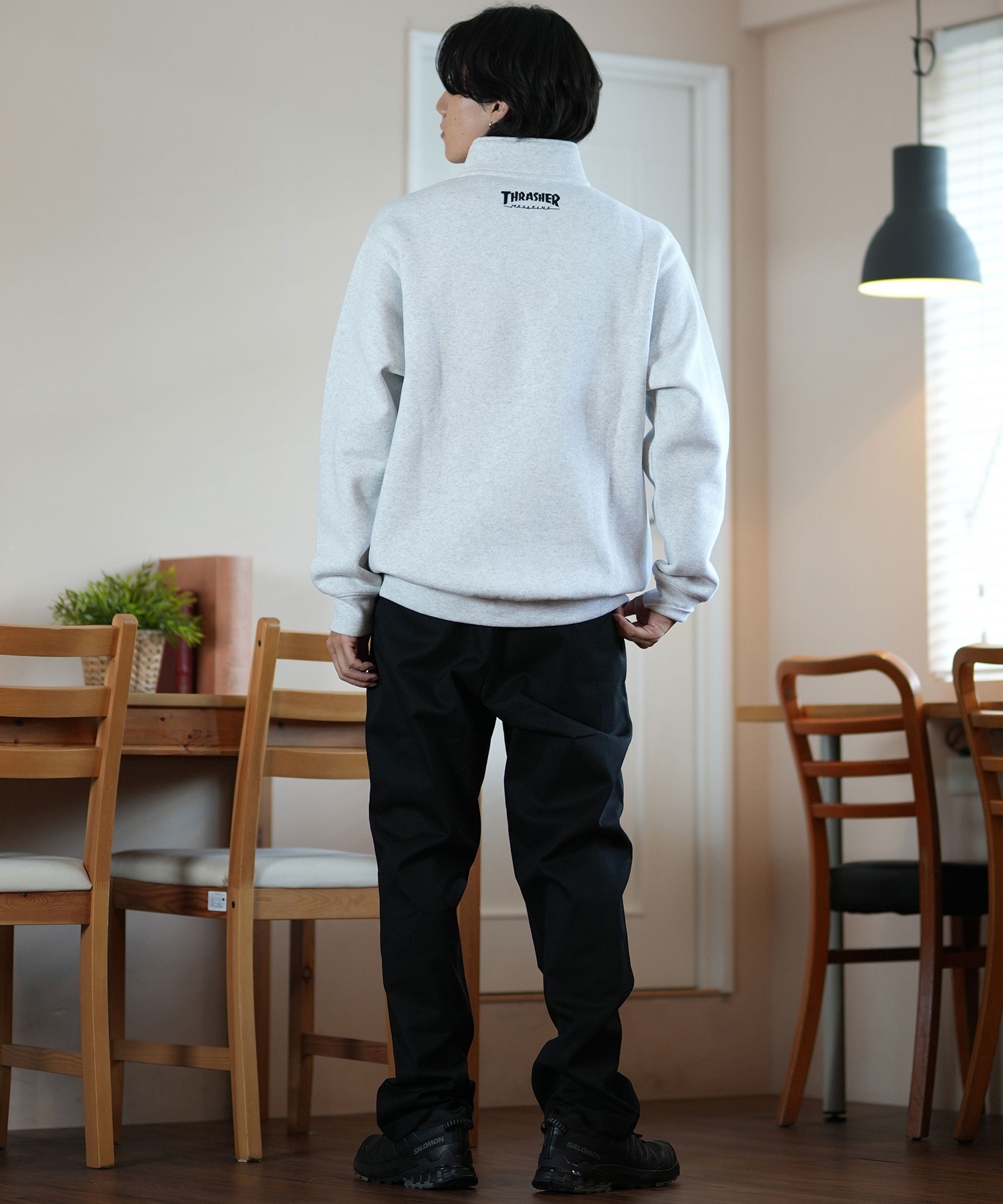THRASHER スラッシャー ハーフジップ トレーナー メンズ