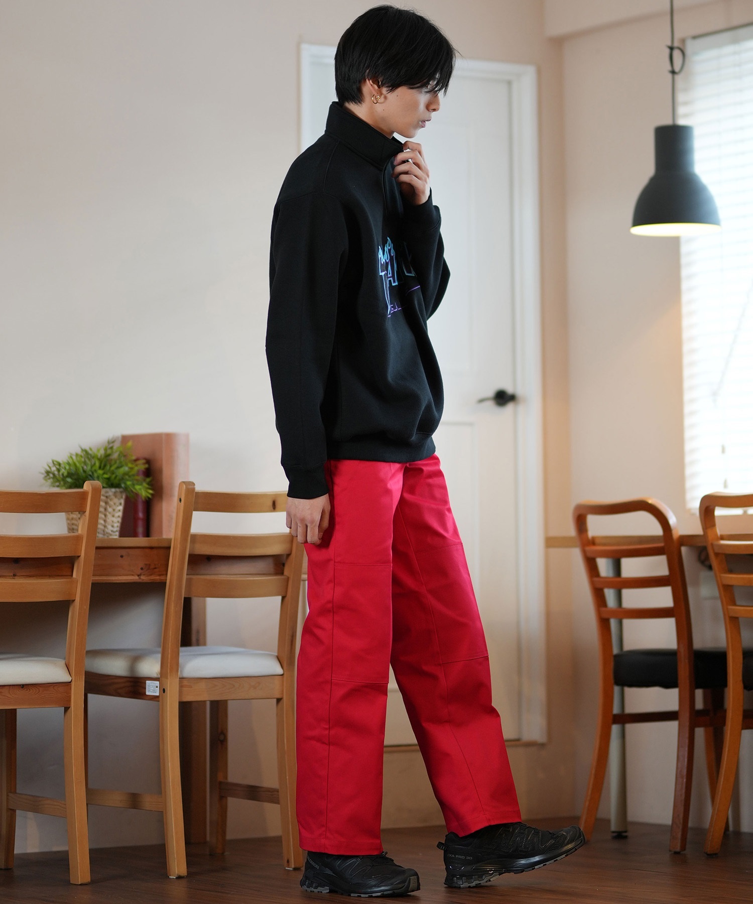 赤と黒のハーフジップトレーニングトップ PRO トレーニングトップ(ハーフジップ)｜Alpen Online