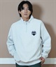 THRASHER スラッシャー ハーフジップ トレーナー メンズ スウェット ワンポイントロゴ ビッグシルエット 裏起毛 243TH1TR005 ムラサキスポーツ限定(WHT-M)