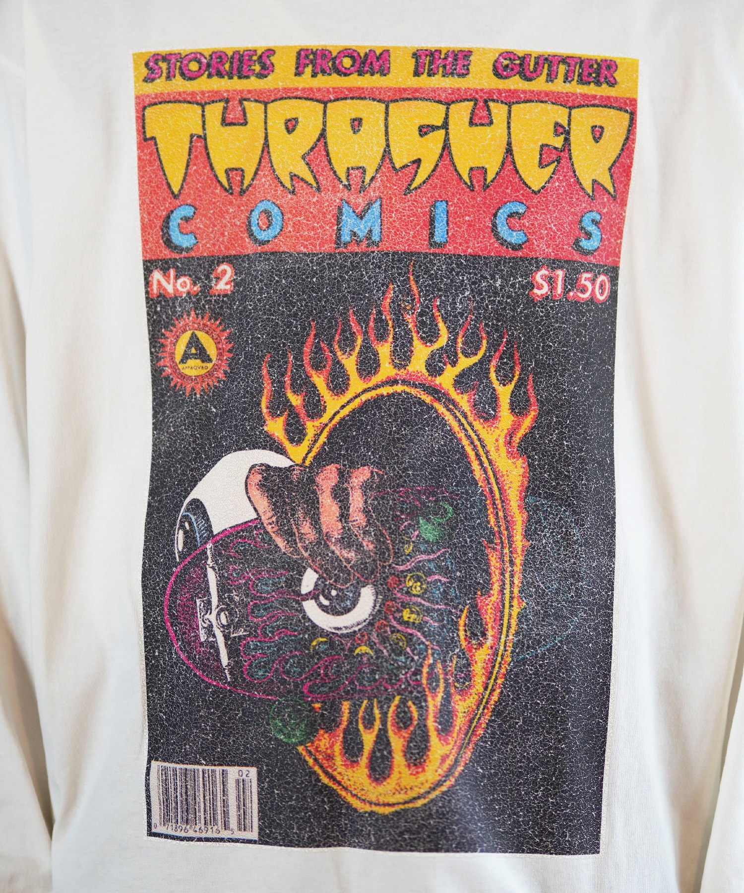 THRASHER スラッシャー 長袖 Tシャツ メンズ ロンT ピグメント加工