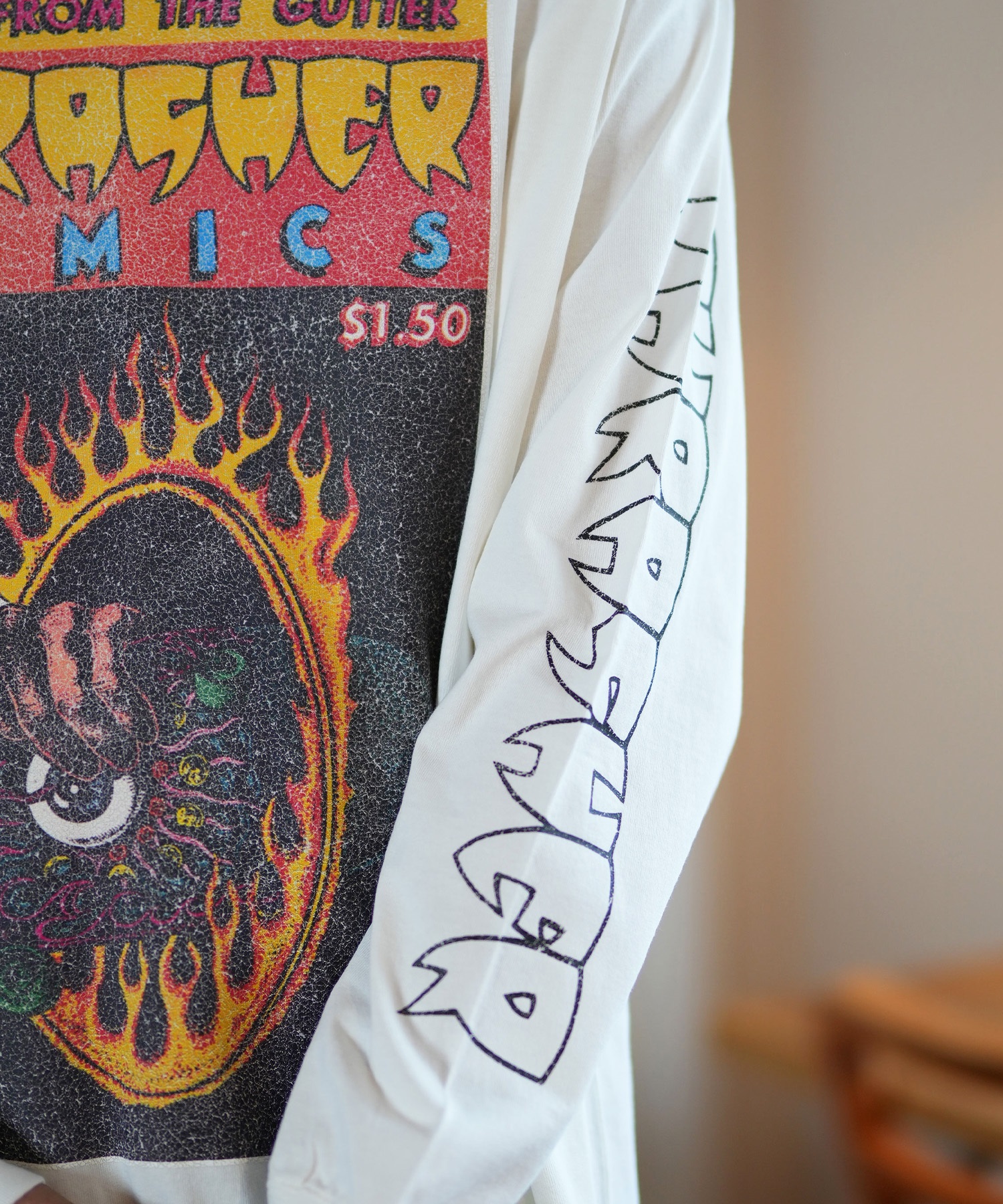 THRASHER スラッシャー 長袖 Tシャツ メンズ ロンT ピグメント加工