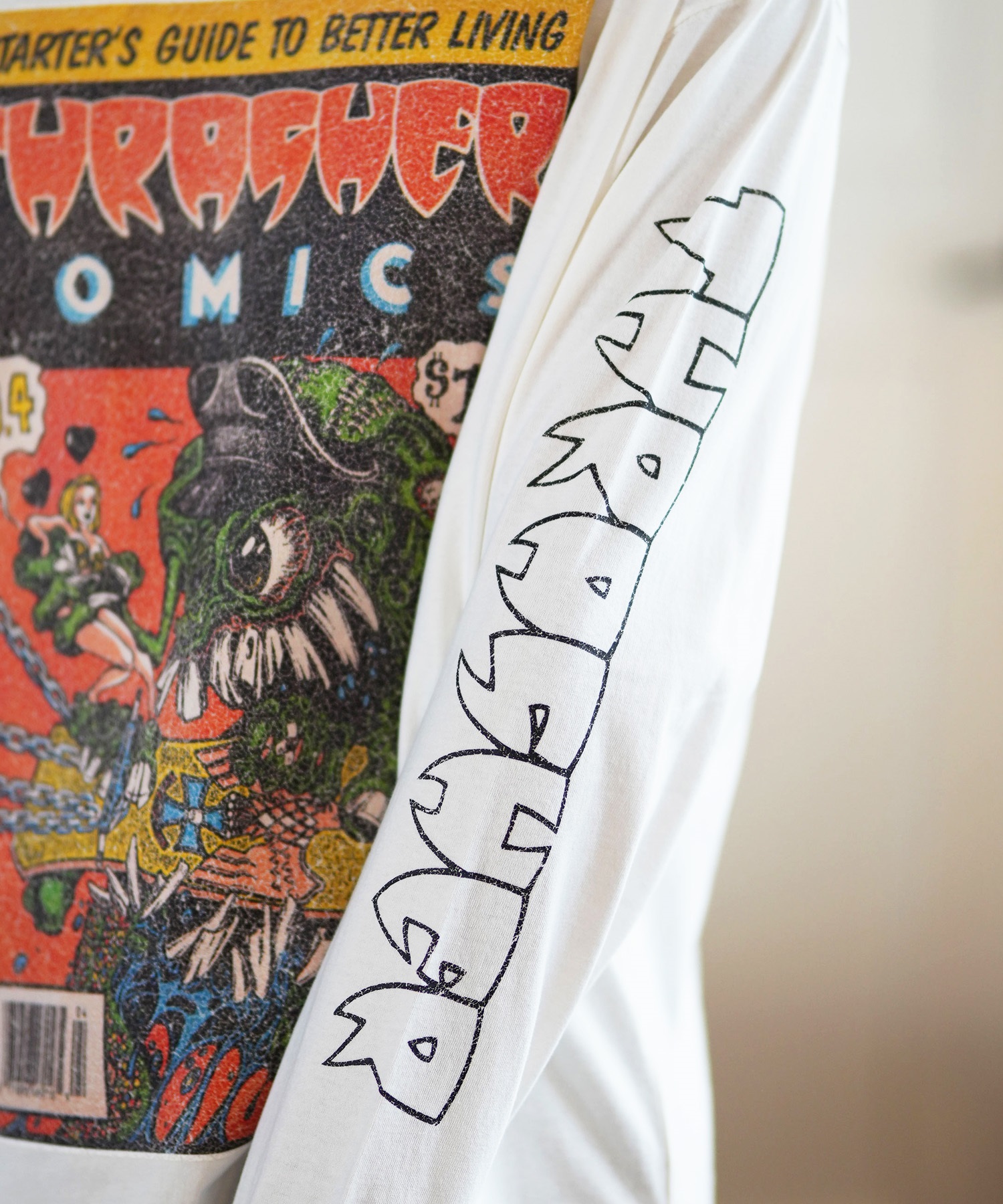 THRASHER スラッシャー 長袖 Tシャツ メンズ ロンT ピグメント加工