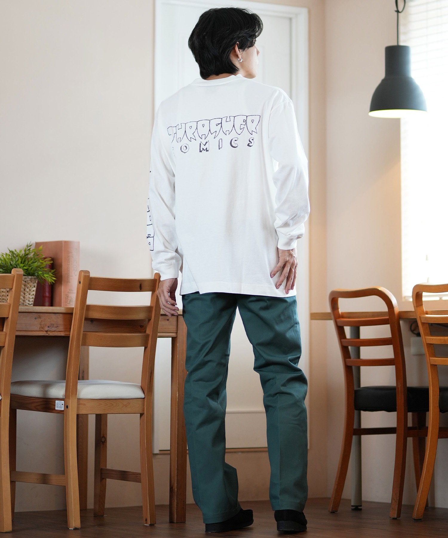 THRASHER スラッシャー 長袖 Tシャツ メンズ ロンT ピグメント