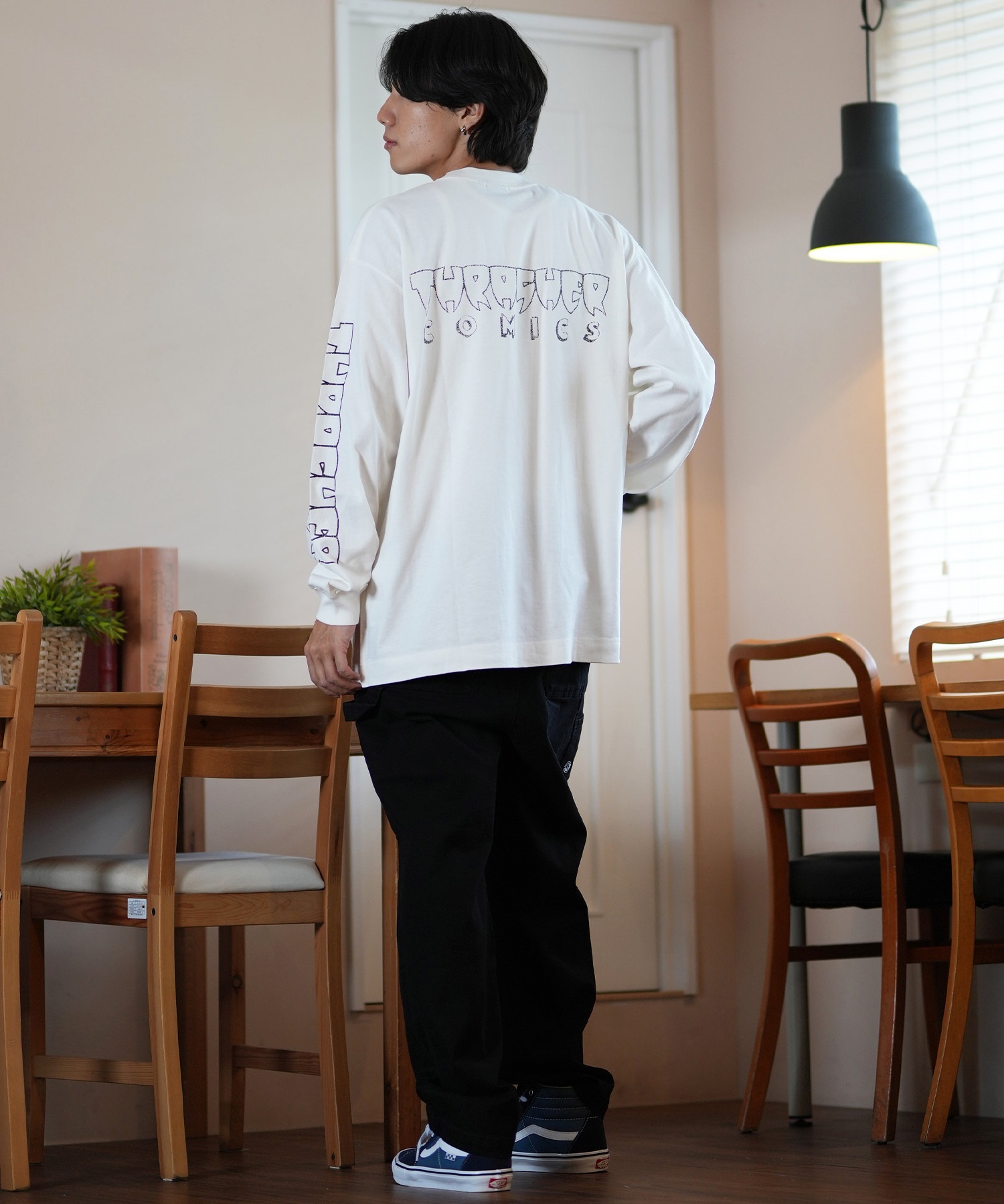 THRASHER スラッシャー 長袖 Tシャツ メンズ ロンT ピグメント加工