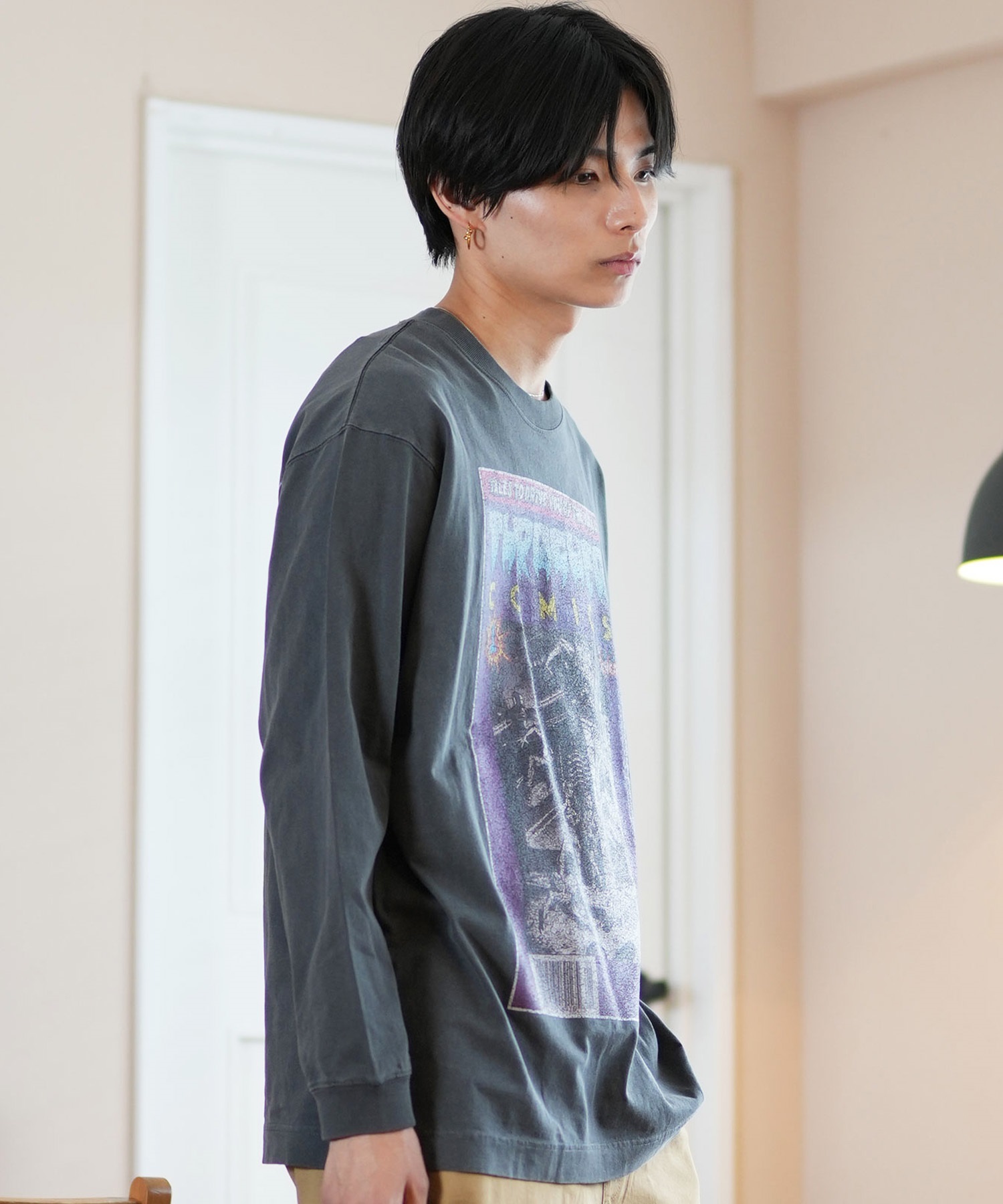 THRASHER スラッシャー 長袖 Tシャツ メンズ ロンT ピグメント加工