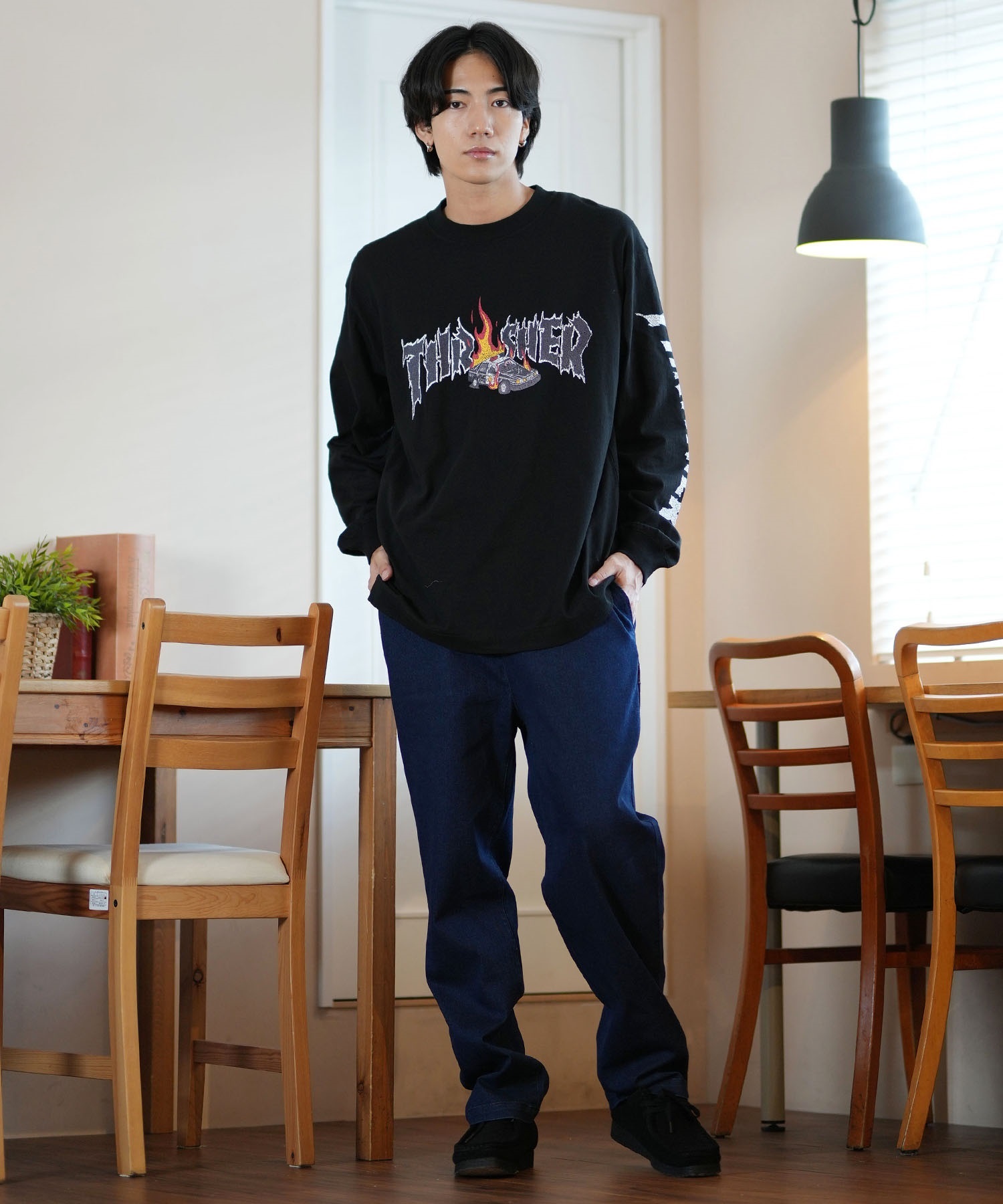 THRASHER スラッシャー 長袖 Tシャツ メンズ THRASHER×ネック