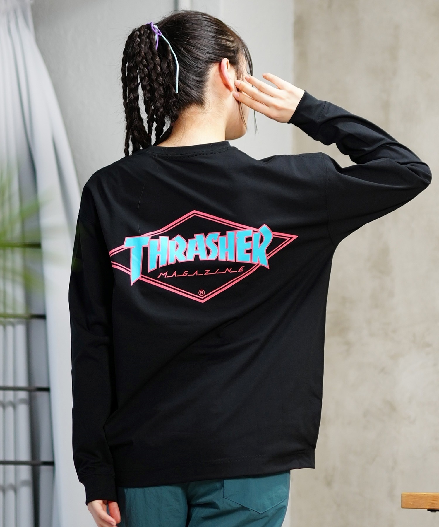 THRASHER スラッシャー 水着 ラッシュガード 長袖 Tシャツ ロンT